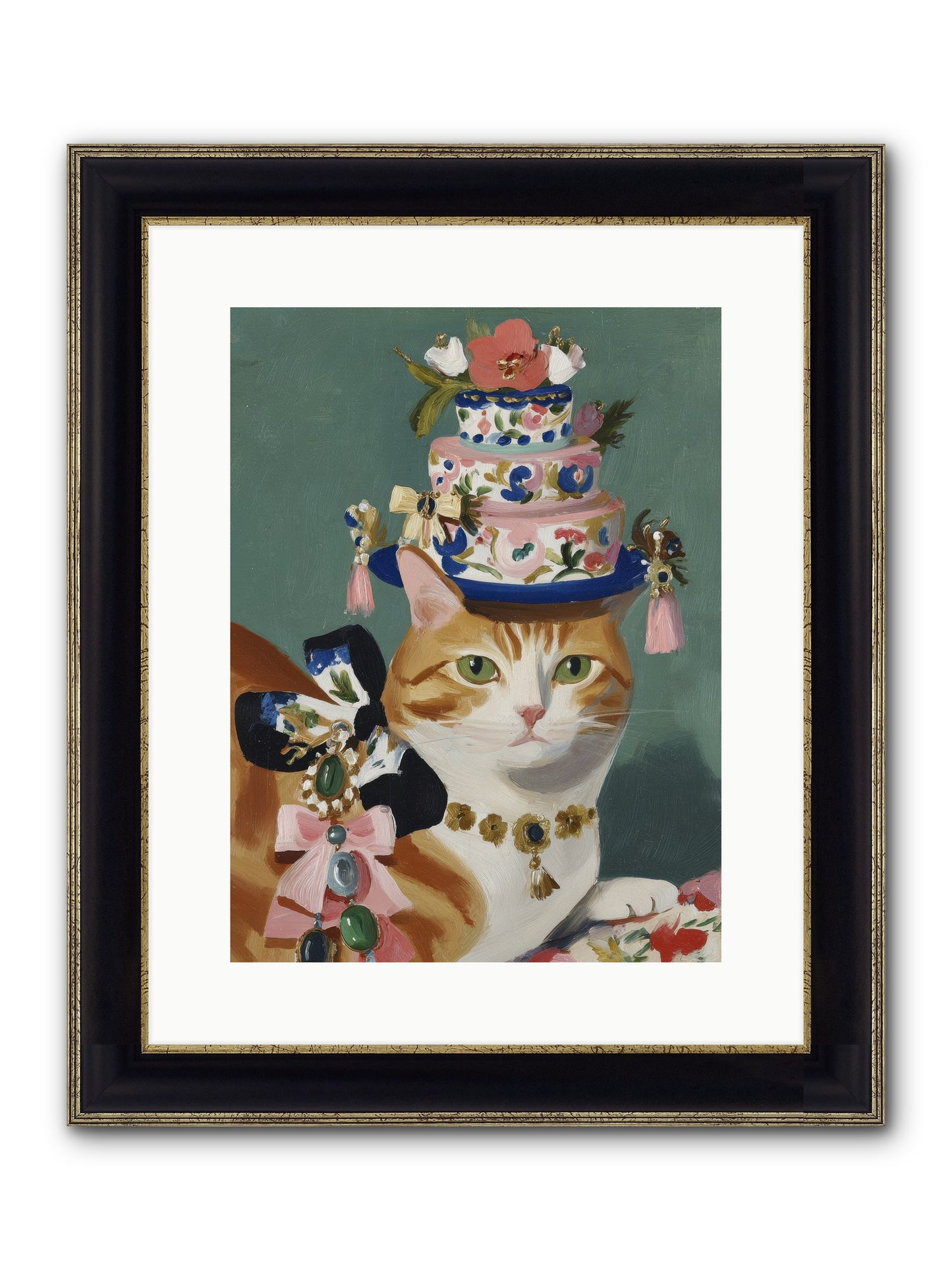 Cotton Candy Dreams Framed Print - Black & Gold 12x16