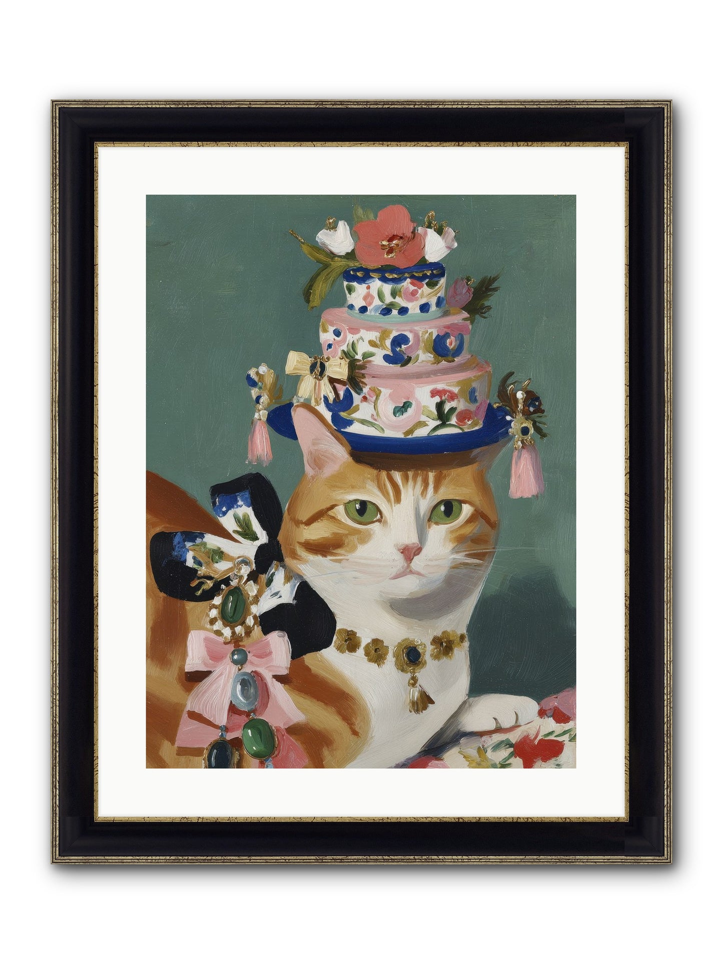 Cotton Candy Dreams Framed Print - Black & Gold 18x24