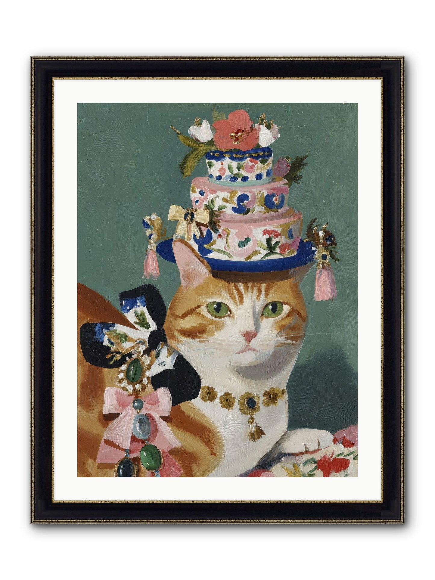 Cotton Candy Dreams Framed Print - Black & Gold 24x32