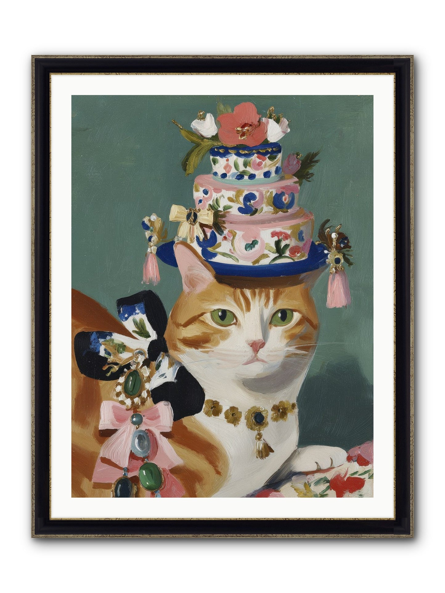Cotton Candy Dreams Framed Print - Black & Gold 30x40