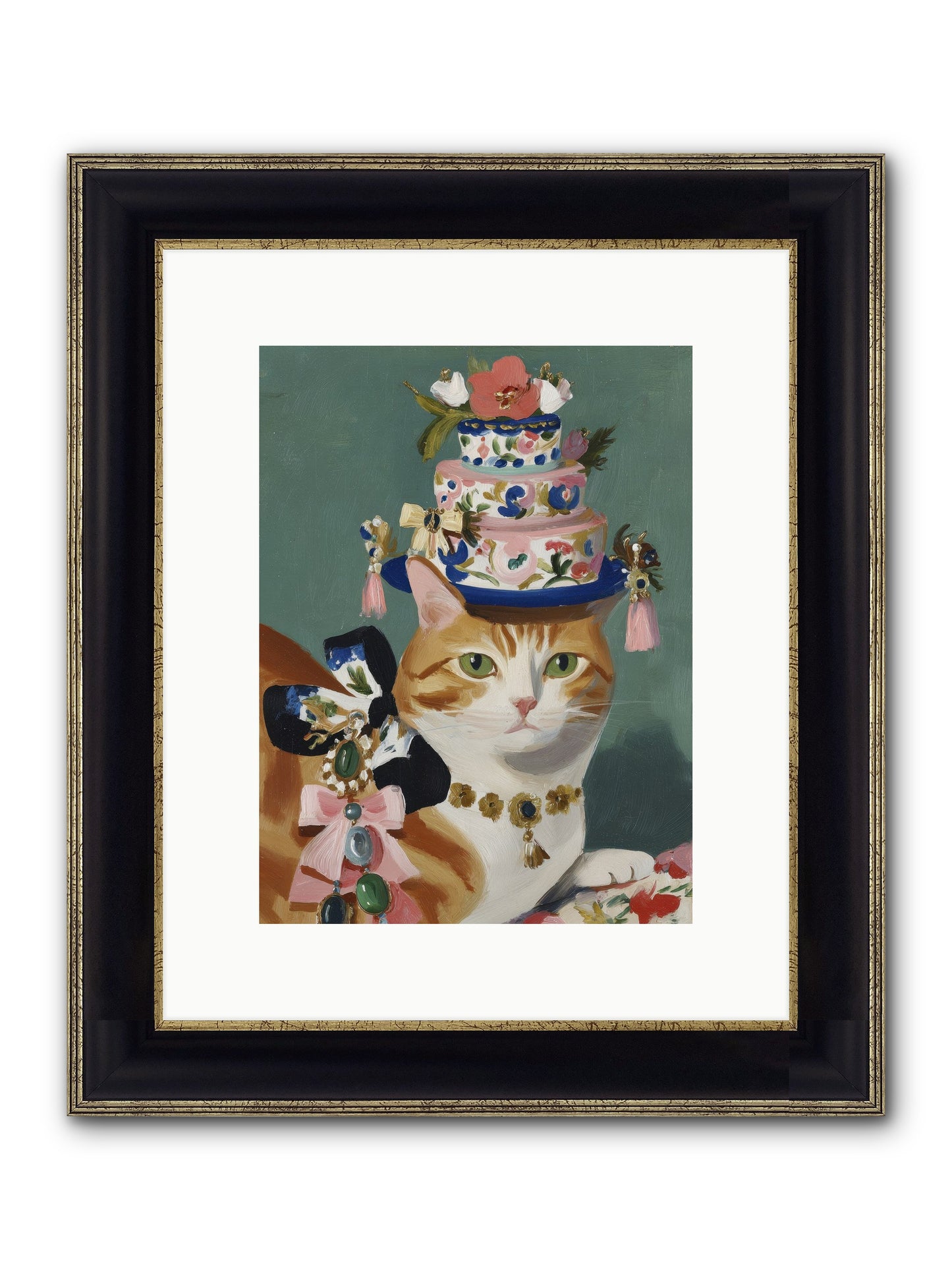 Cotton Candy Dreams Framed Print - Black & Gold 9x12