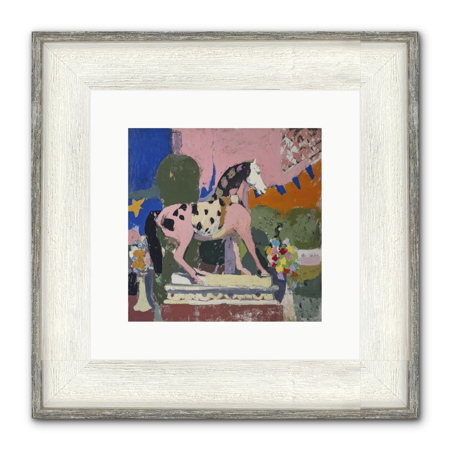 Cotton Candy Sunrise Framed Print - Driftwood White 10x10