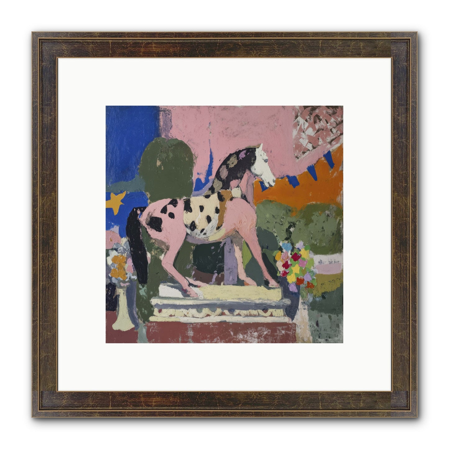 Cotton Candy Sunrise Framed Print - Slimwoods Black/Gold 10x10