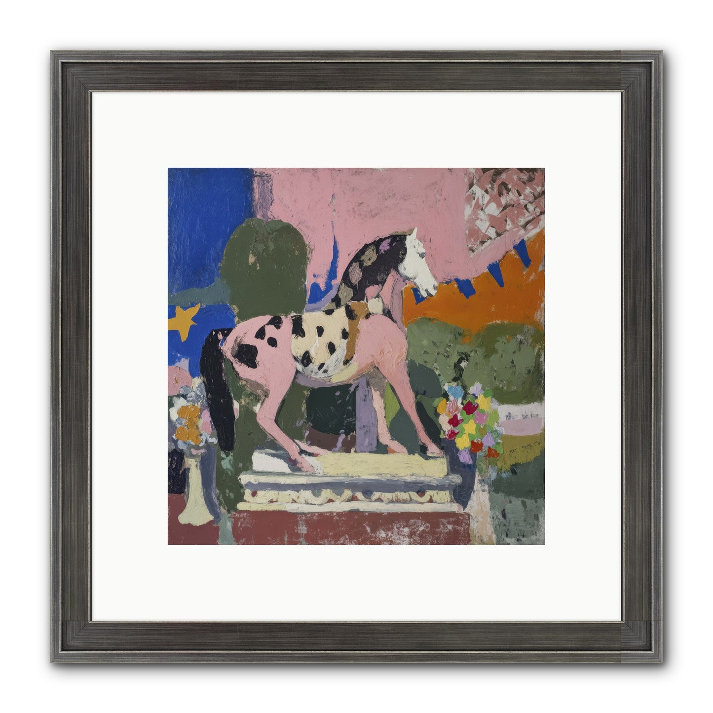 Cotton Candy Sunrise Framed Print - Slimwoods Black/Silver 10x10