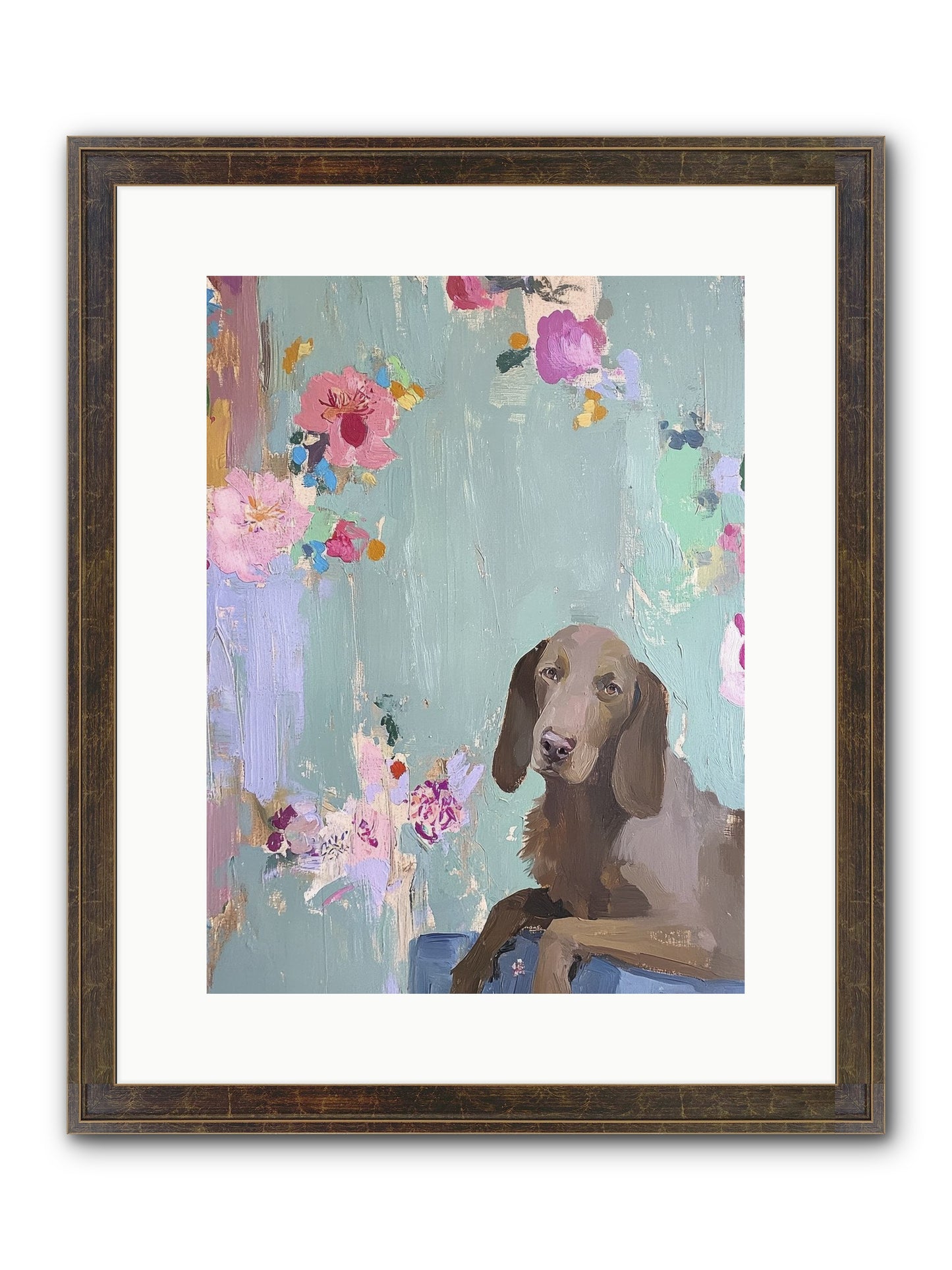 Count Whiskers Silverbrook Framed Print - Slimwoods Black/Gold 12x16
