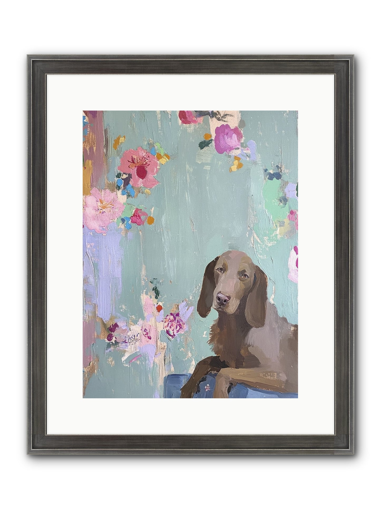 Count Whiskers Silverbrook Framed Print - Slimwoods Black/Silver 12x16