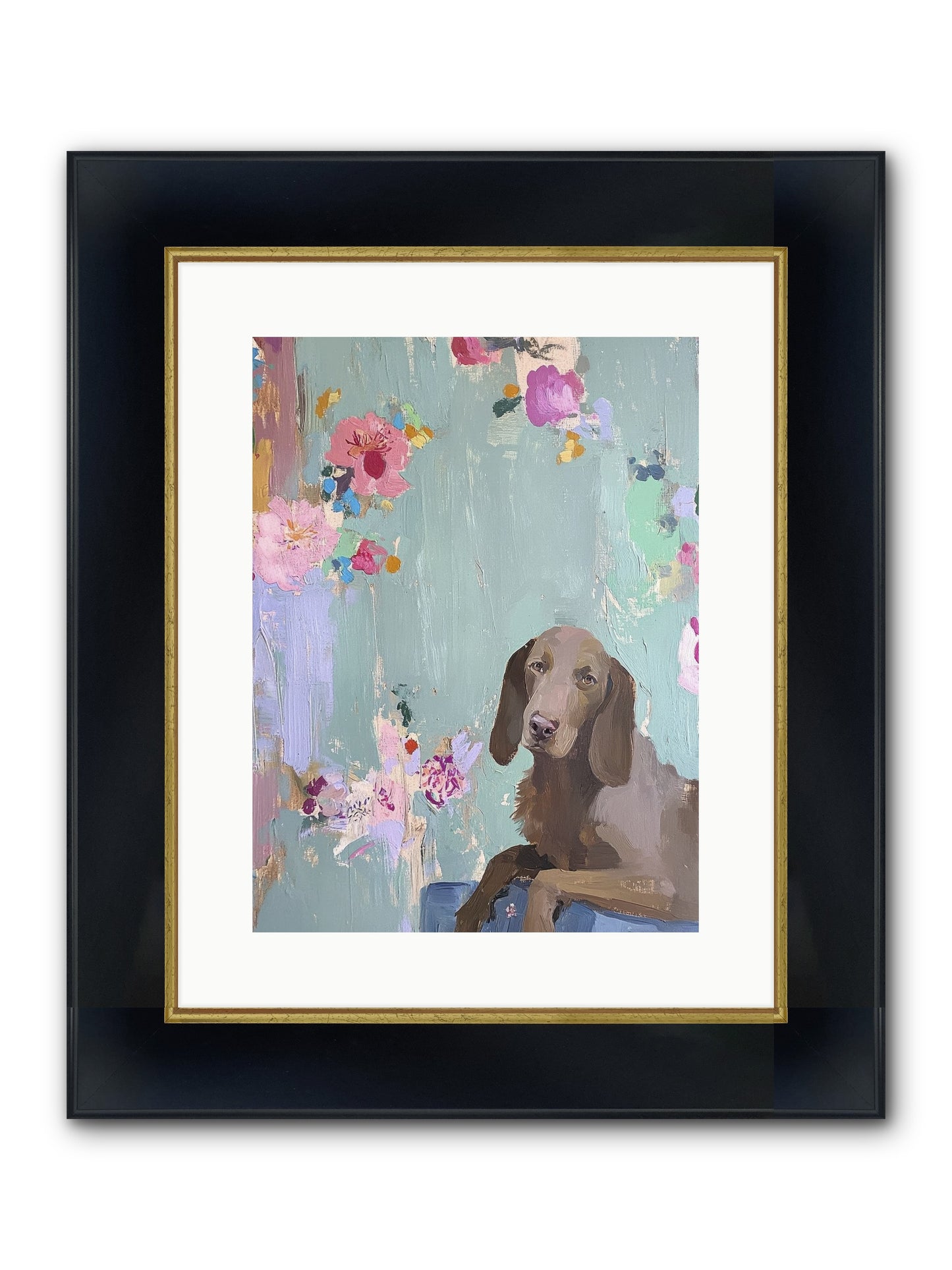Count Whiskers Silverbrook Framed Print - Wide Black w/Gold 12x16