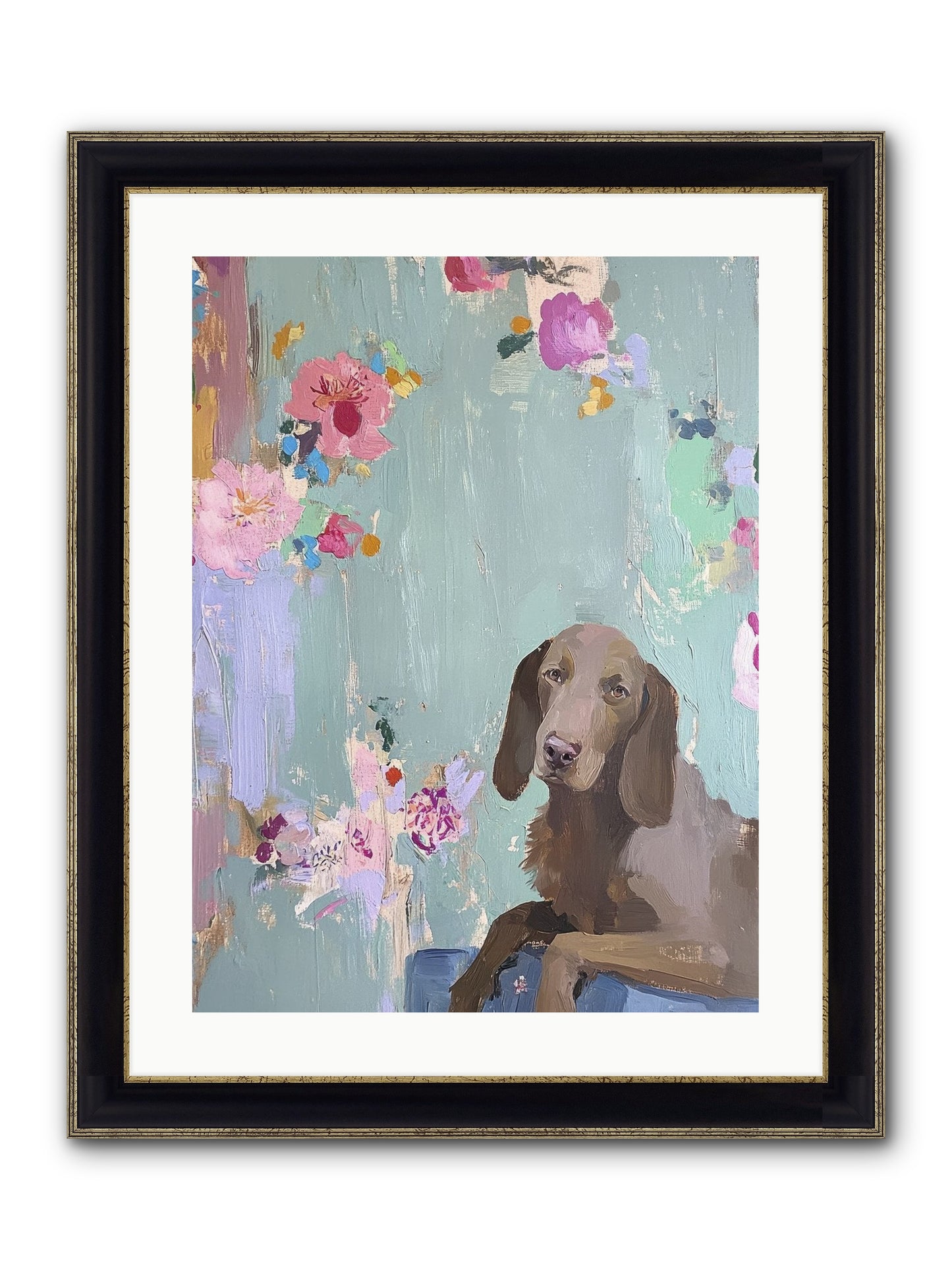 Count Whiskers Silverbrook Framed Print - Black & Gold 18x24