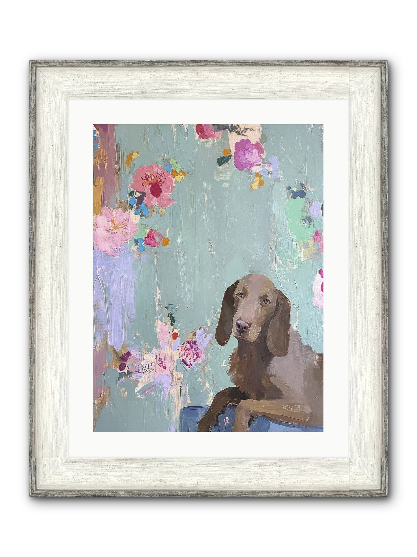 Count Whiskers Silverbrook Framed Print - Driftwood White 18x24