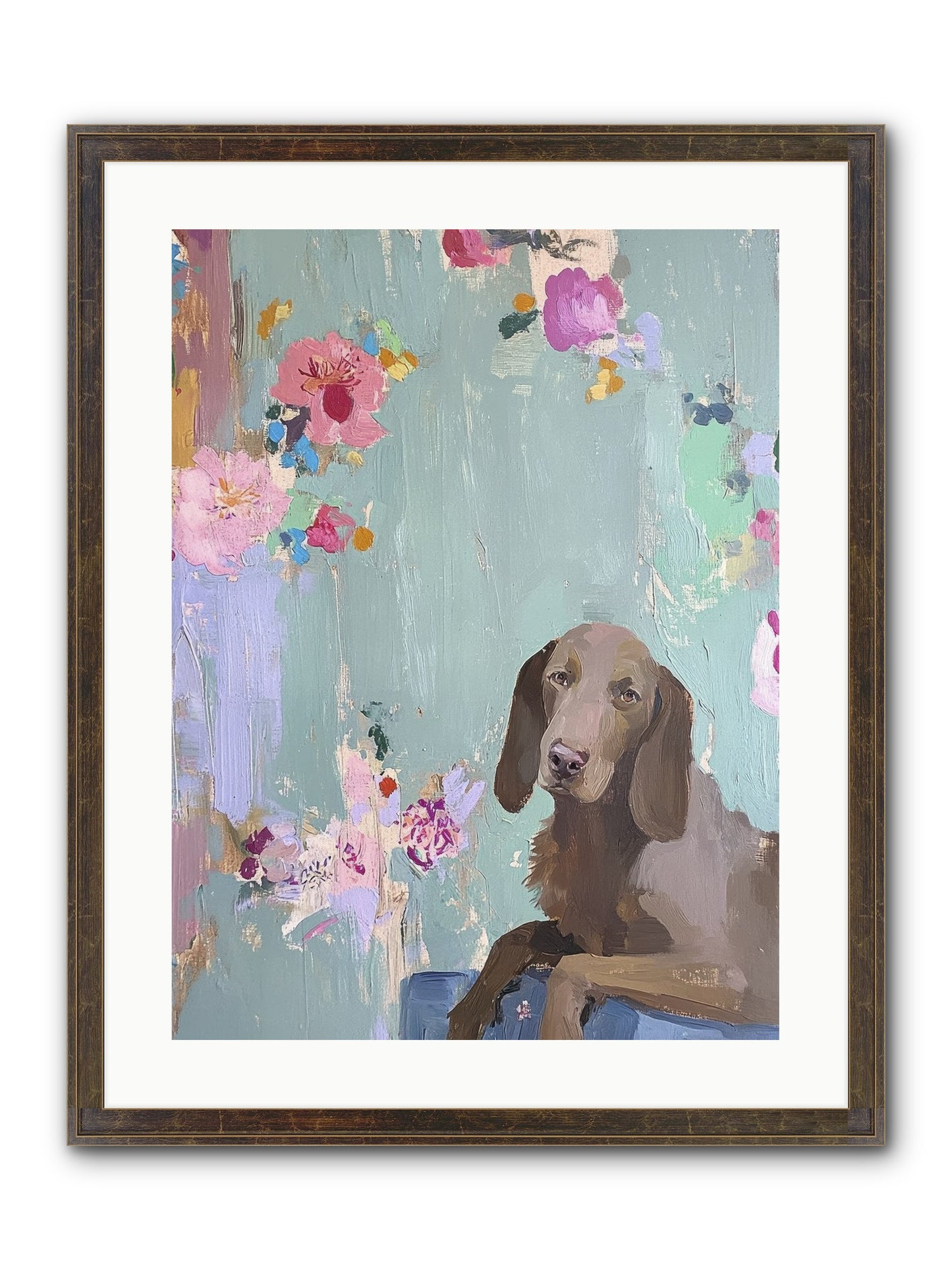 Count Whiskers Silverbrook Framed Print - Slimwoods Black/Gold 18x24