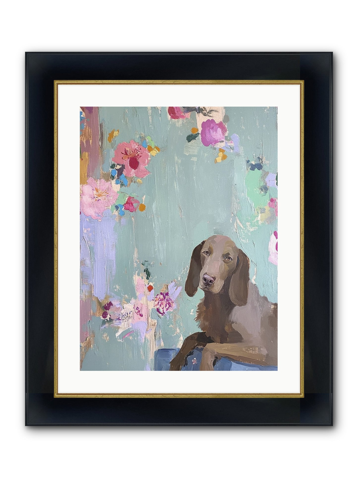 Count Whiskers Silverbrook Framed Print - Wide Black w/Gold 18x24