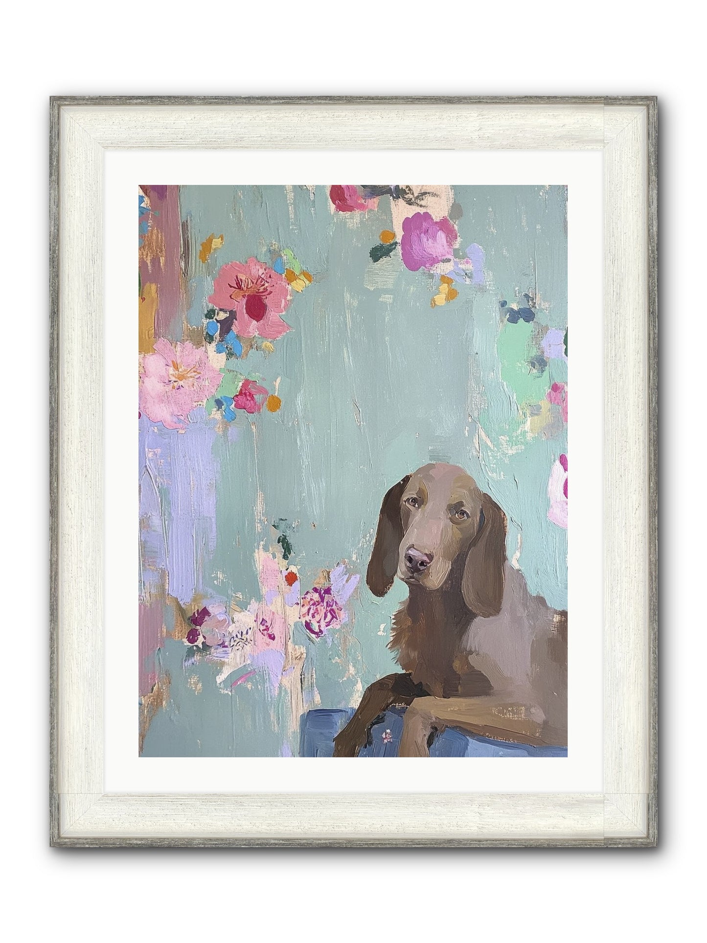 Count Whiskers Silverbrook Framed Print - Driftwood White 24x32