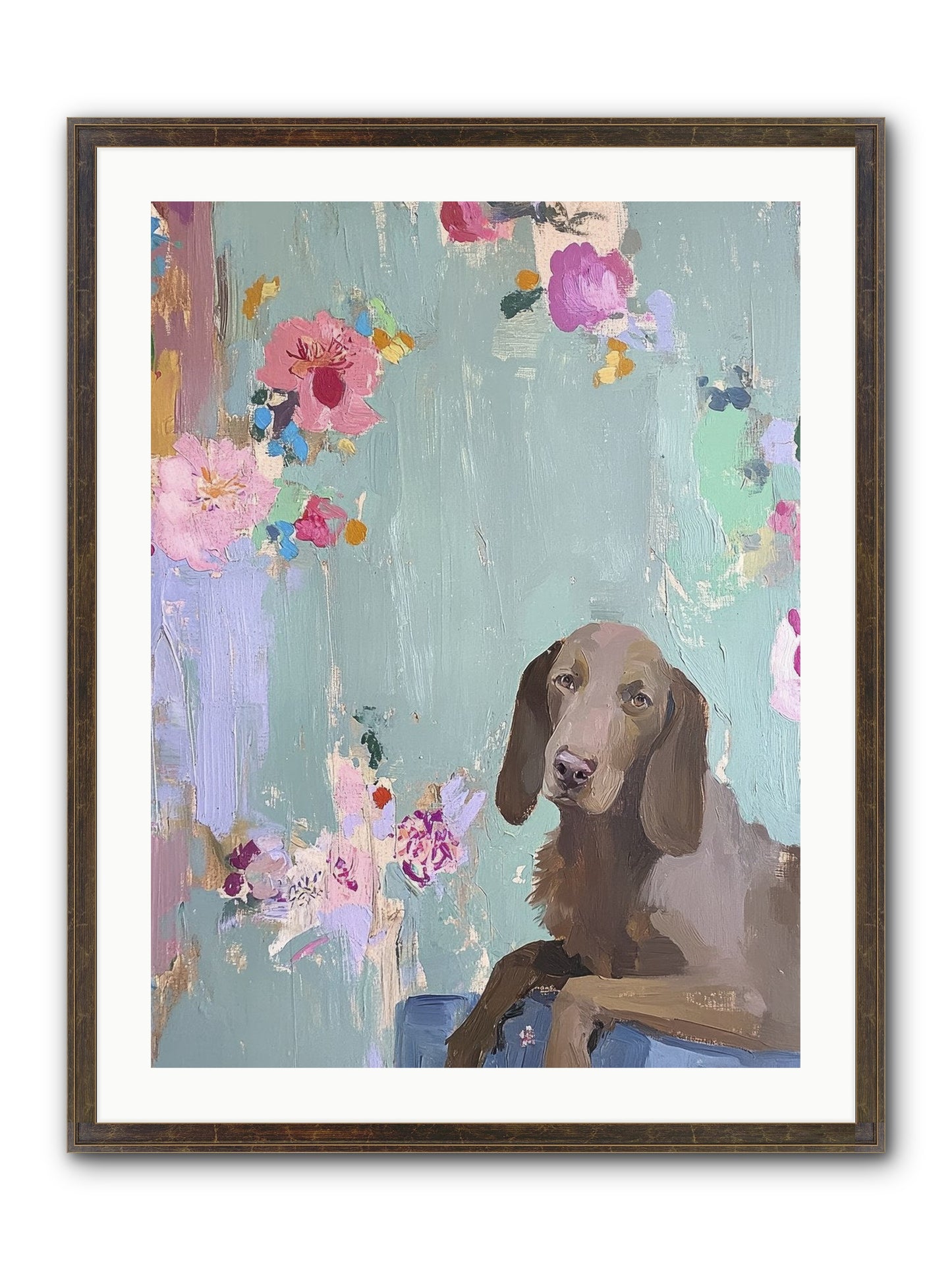Count Whiskers Silverbrook Framed Print - Slimwoods Black/Gold 24x32