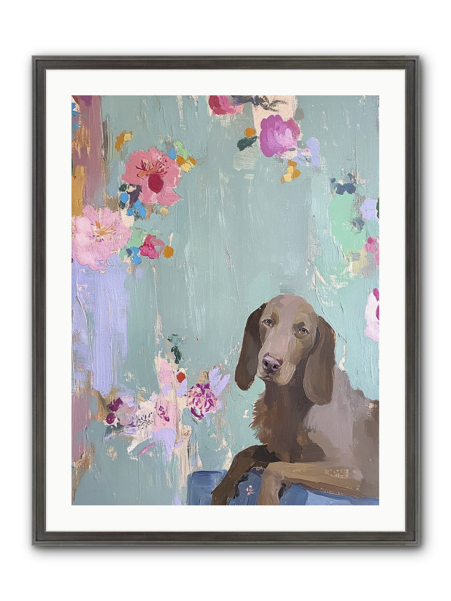 Count Whiskers Silverbrook Framed Print - Slimwoods Black/Silver 24x32
