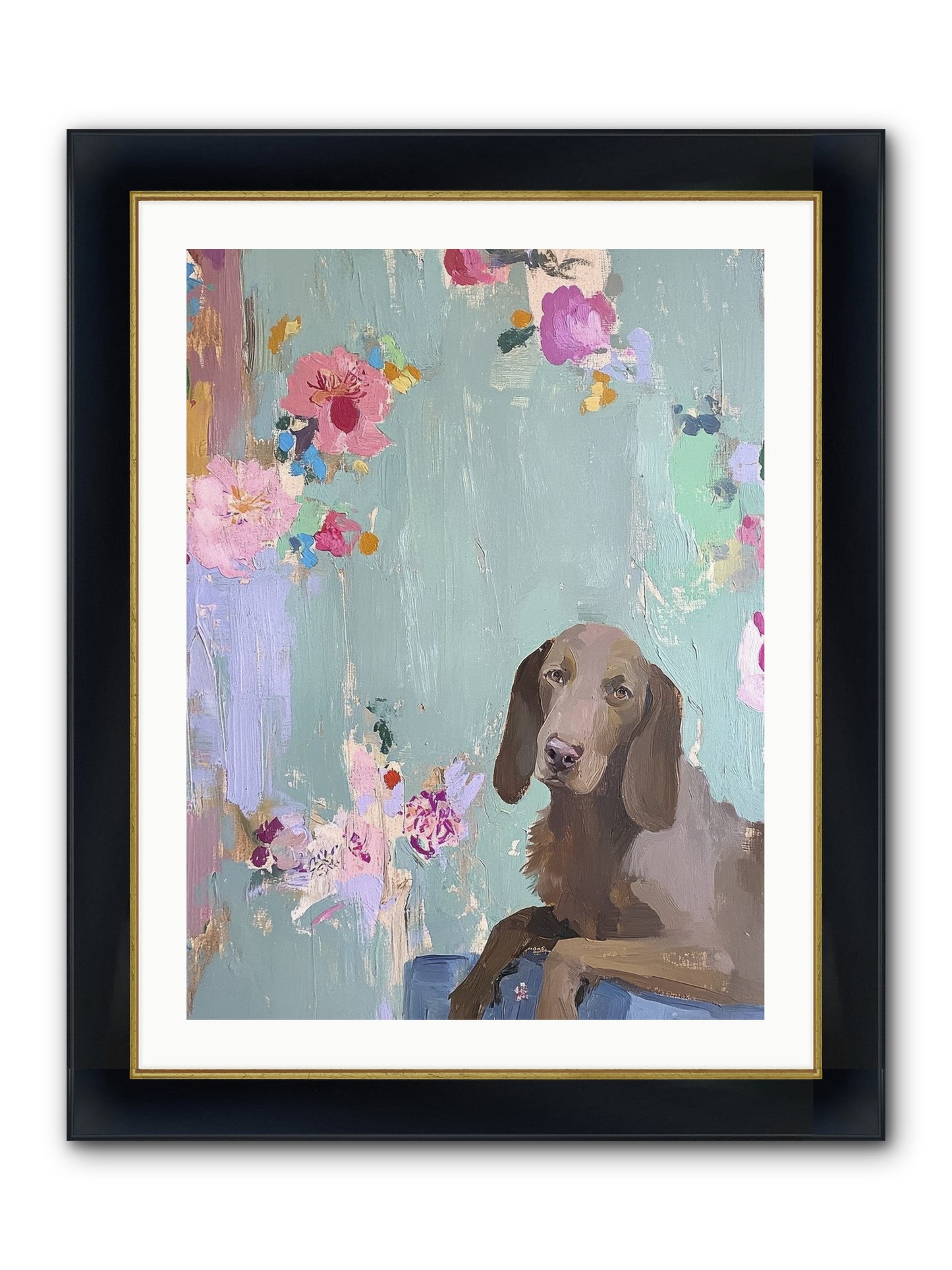 Count Whiskers Silverbrook Framed Print - Wide Black w/Gold 24x32