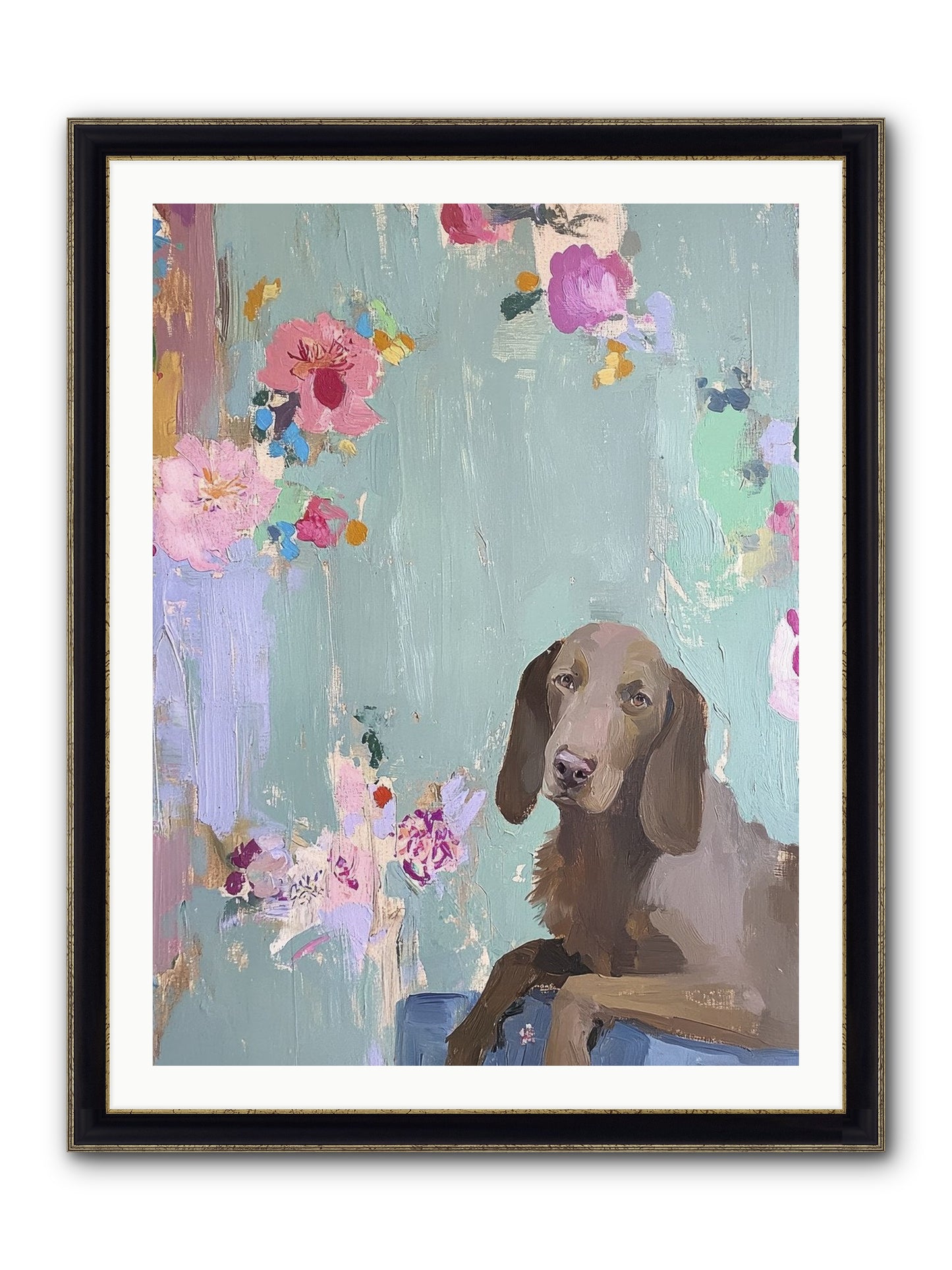 Count Whiskers Silverbrook Framed Print - Black & Gold 30x40