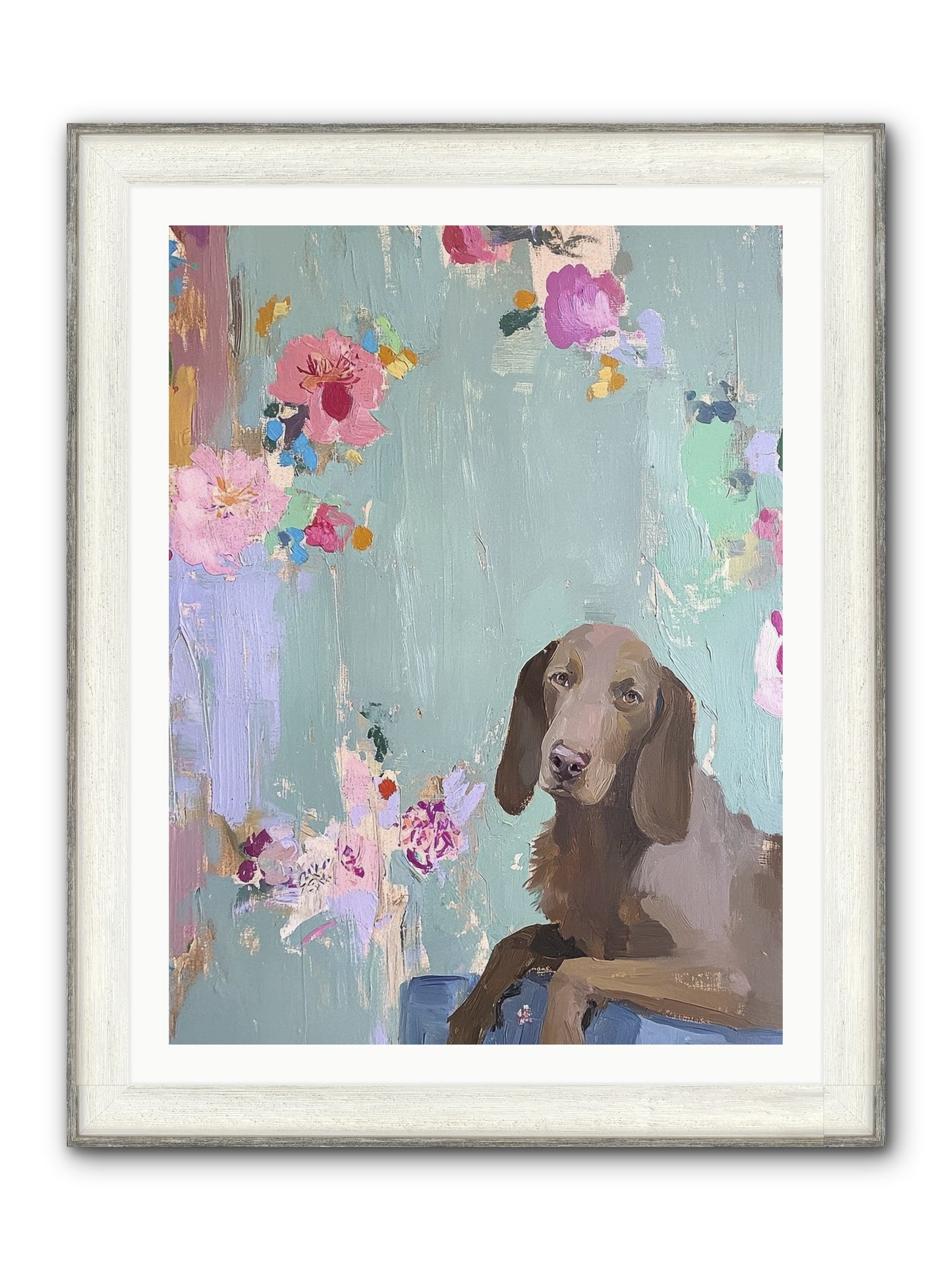 Count Whiskers Silverbrook Framed Print - Driftwood White 30x40