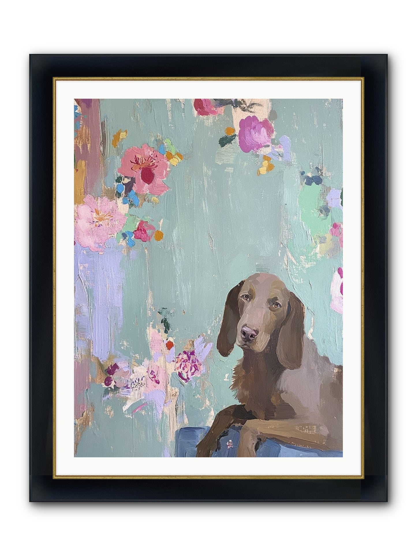 Count Whiskers Silverbrook Framed Print - Wide Black w/Gold 30x40