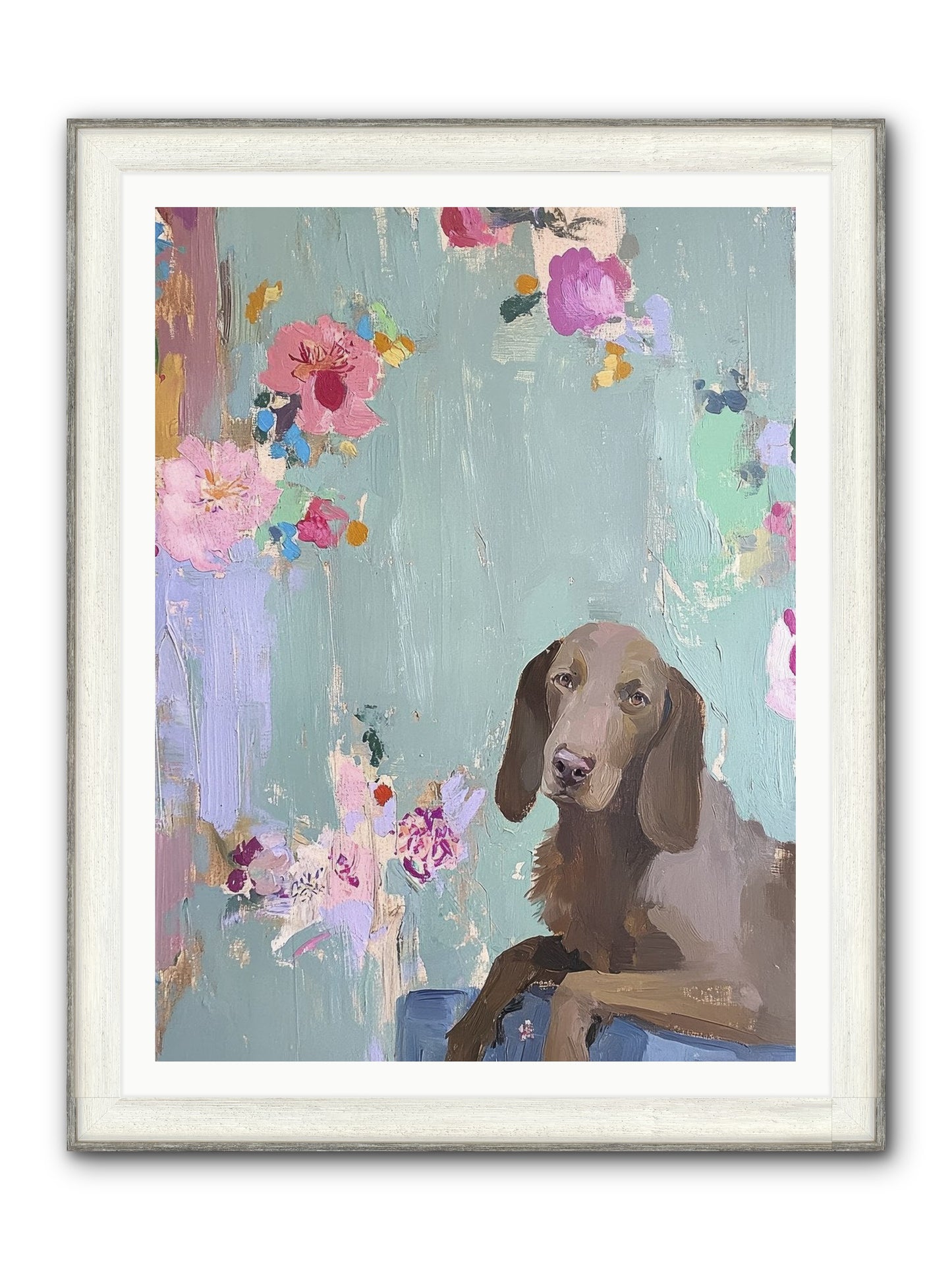 Count Whiskers Silverbrook Framed Print - Driftwood White 36x48