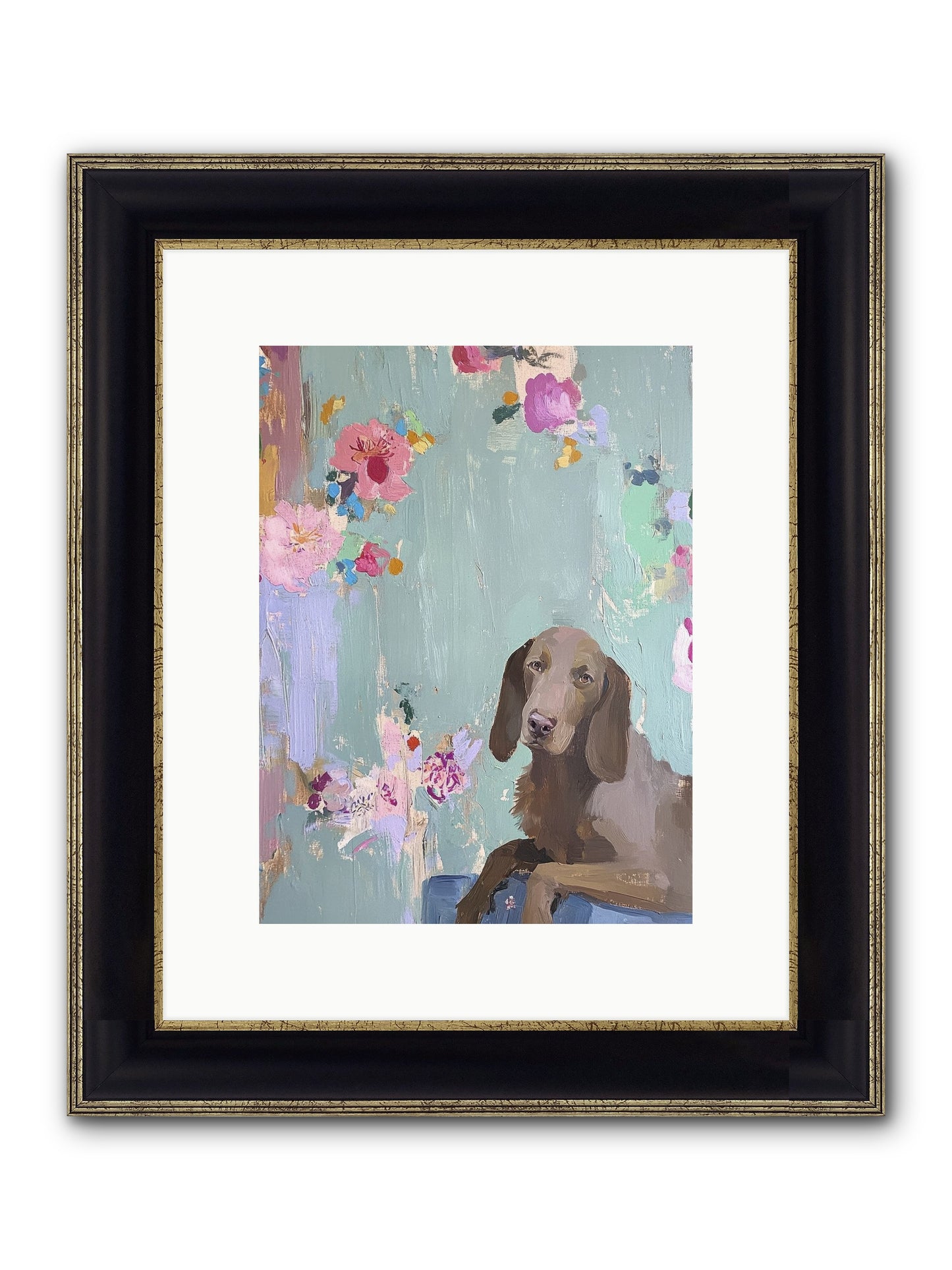 Count Whiskers Silverbrook Framed Print - Black & Gold 9x12