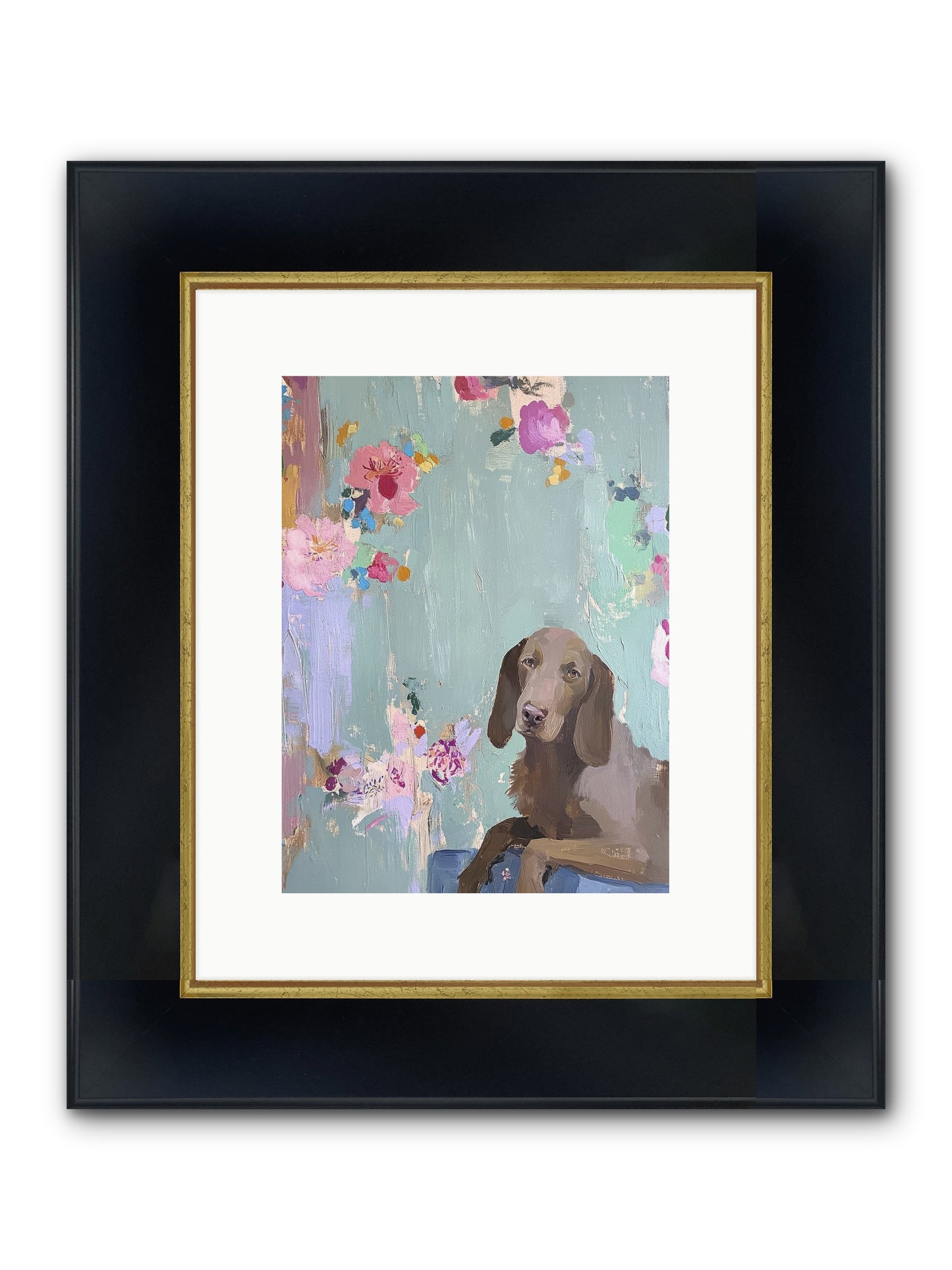 Count Whiskers Silverbrook Framed Print - Wide Black w/Gold 9x12