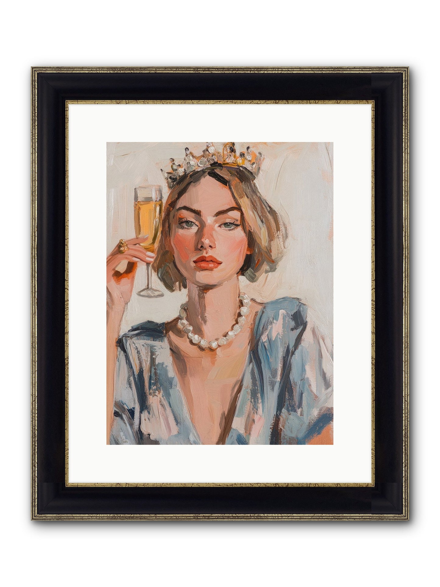 Countess Of Cheers Framed Print - Black & Gold 12x16