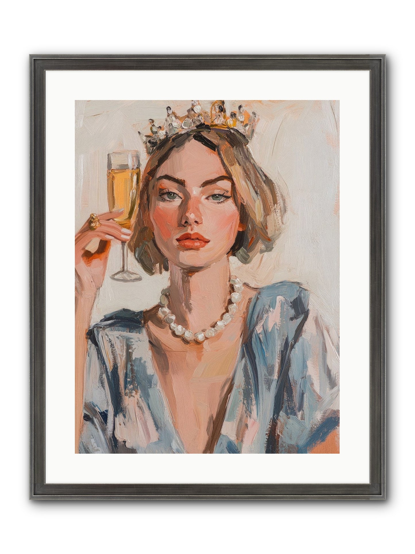Countess Of Cheers Framed Print - Slimwoods Black/Silver 18x24