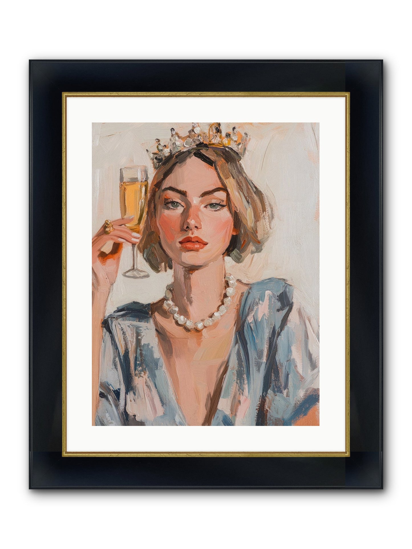 Countess Of Cheers Framed Print - Wide Black w/Gold 18x24