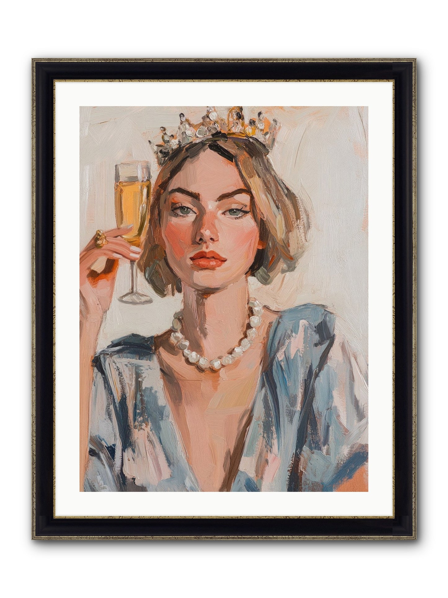 Countess Of Cheers Framed Print - Black & Gold 24x32