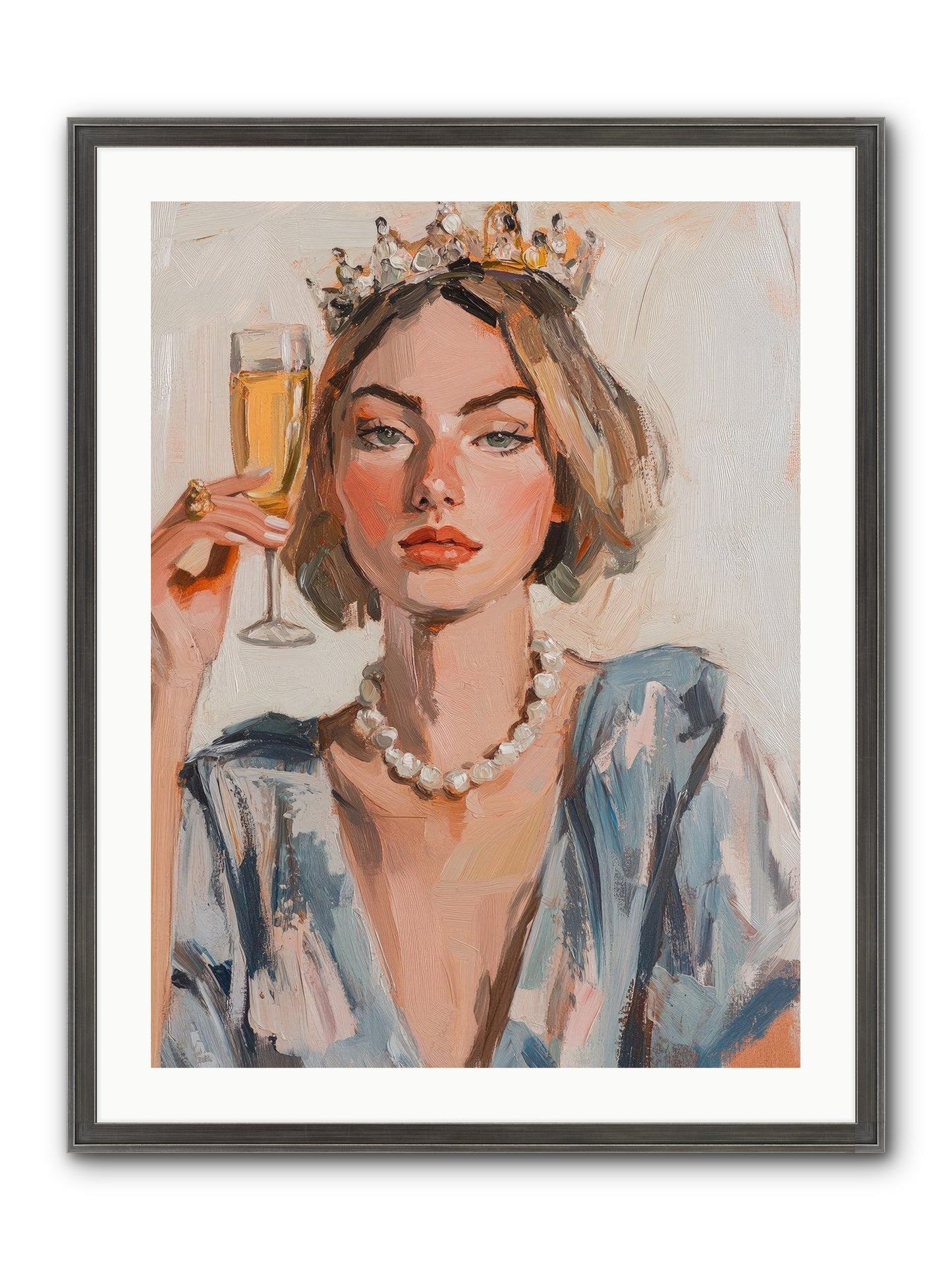 Countess Of Cheers Framed Print - Slimwoods Black/Silver 24x32