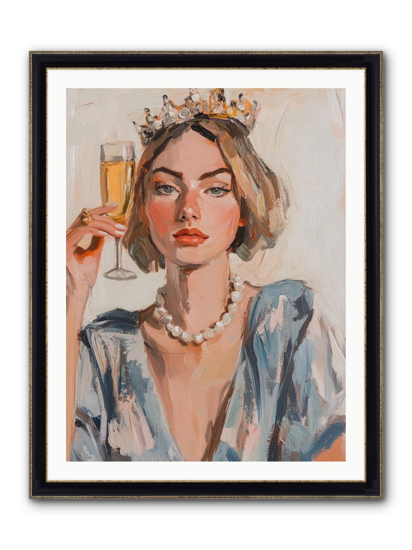 Countess Of Cheers Framed Print - Black & Gold 30x40