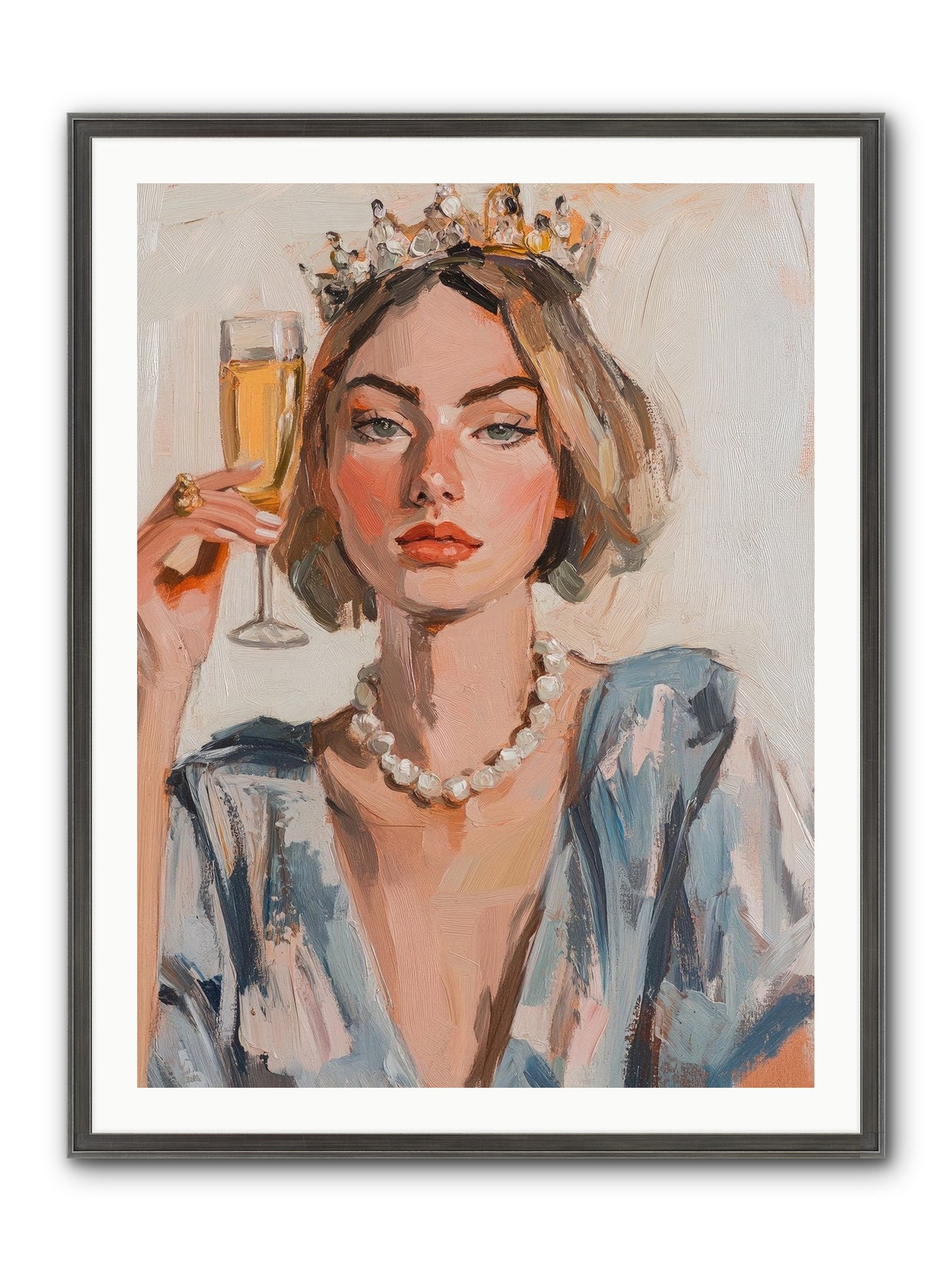 Countess Of Cheers Framed Print - Slimwoods Black/Silver 30x40