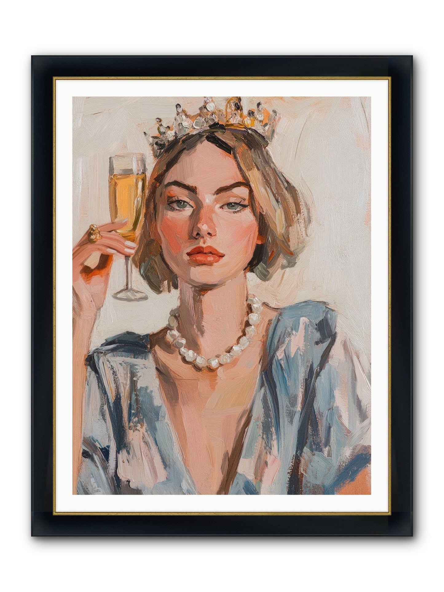 Countess Of Cheers Framed Print - Wide Black w/Gold 36x48