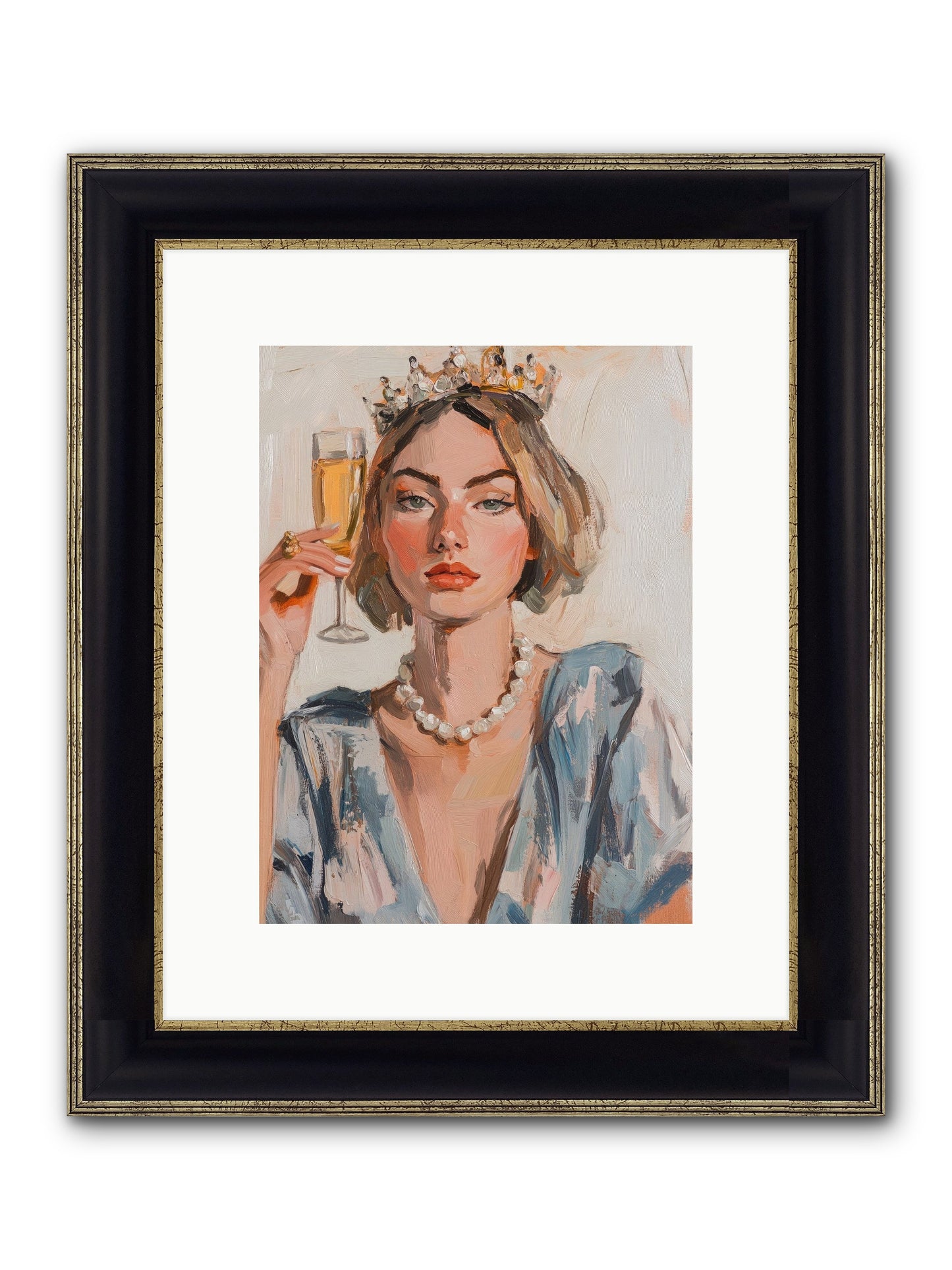 Countess Of Cheers Framed Print - Black & Gold 9x12