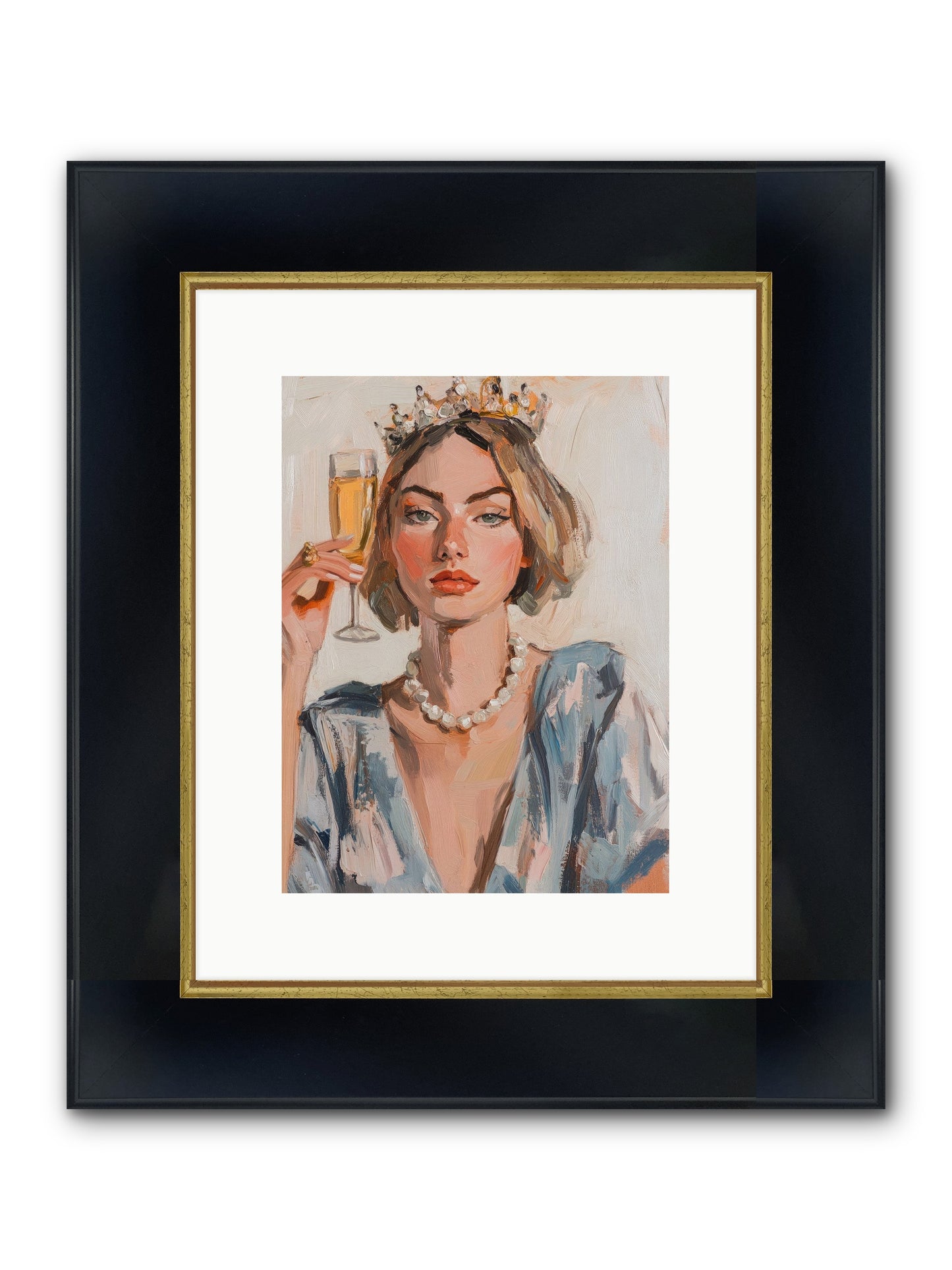 Countess Of Cheers Framed Print - Wide Black w/Gold 9x12