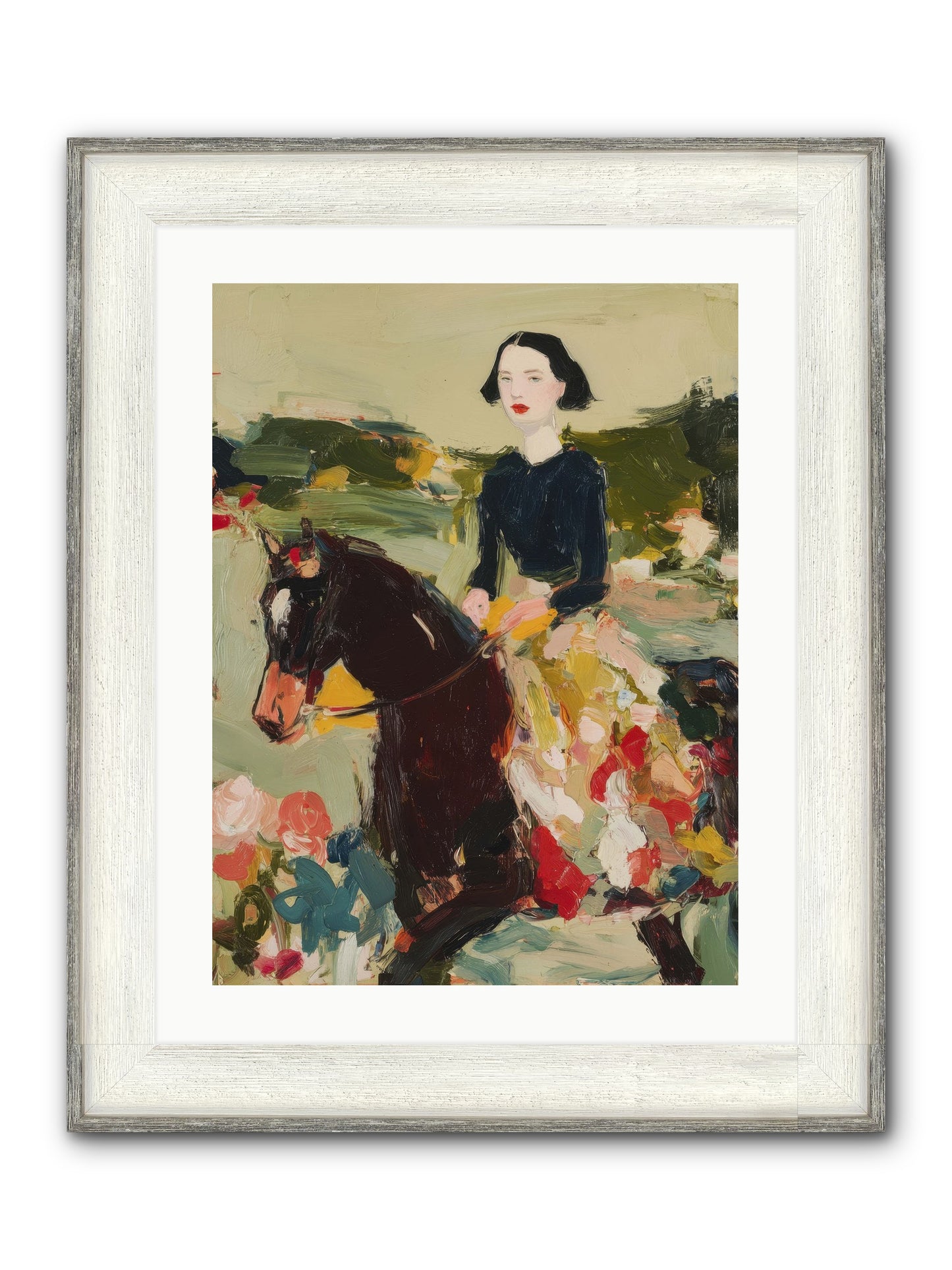Countryside Contentment Framed Print - Driftwood White 18x24