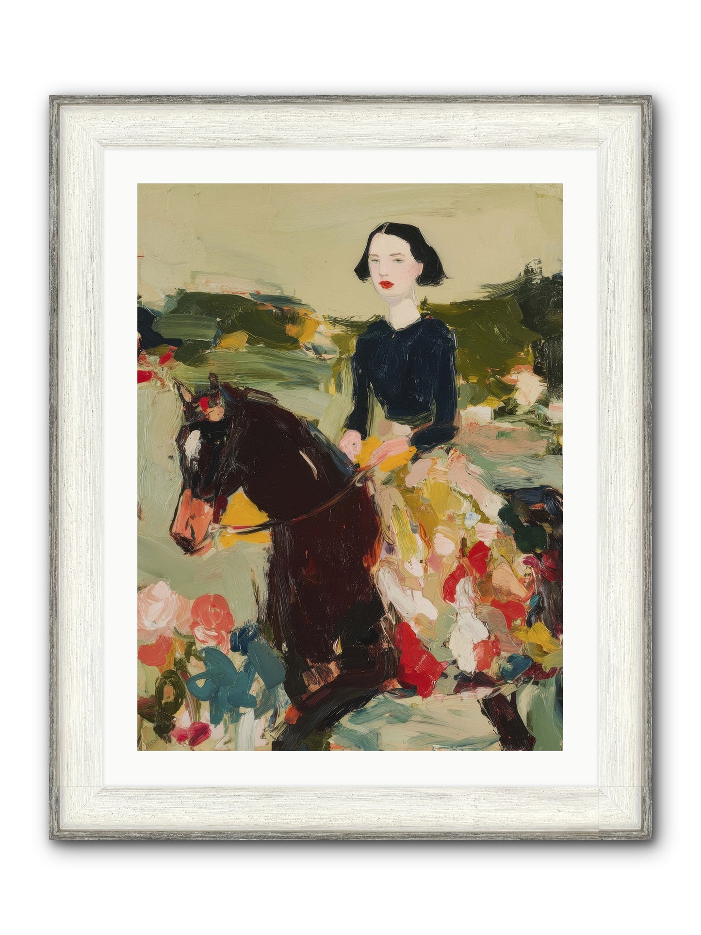 Countryside Contentment Framed Print - Driftwood White 24x32