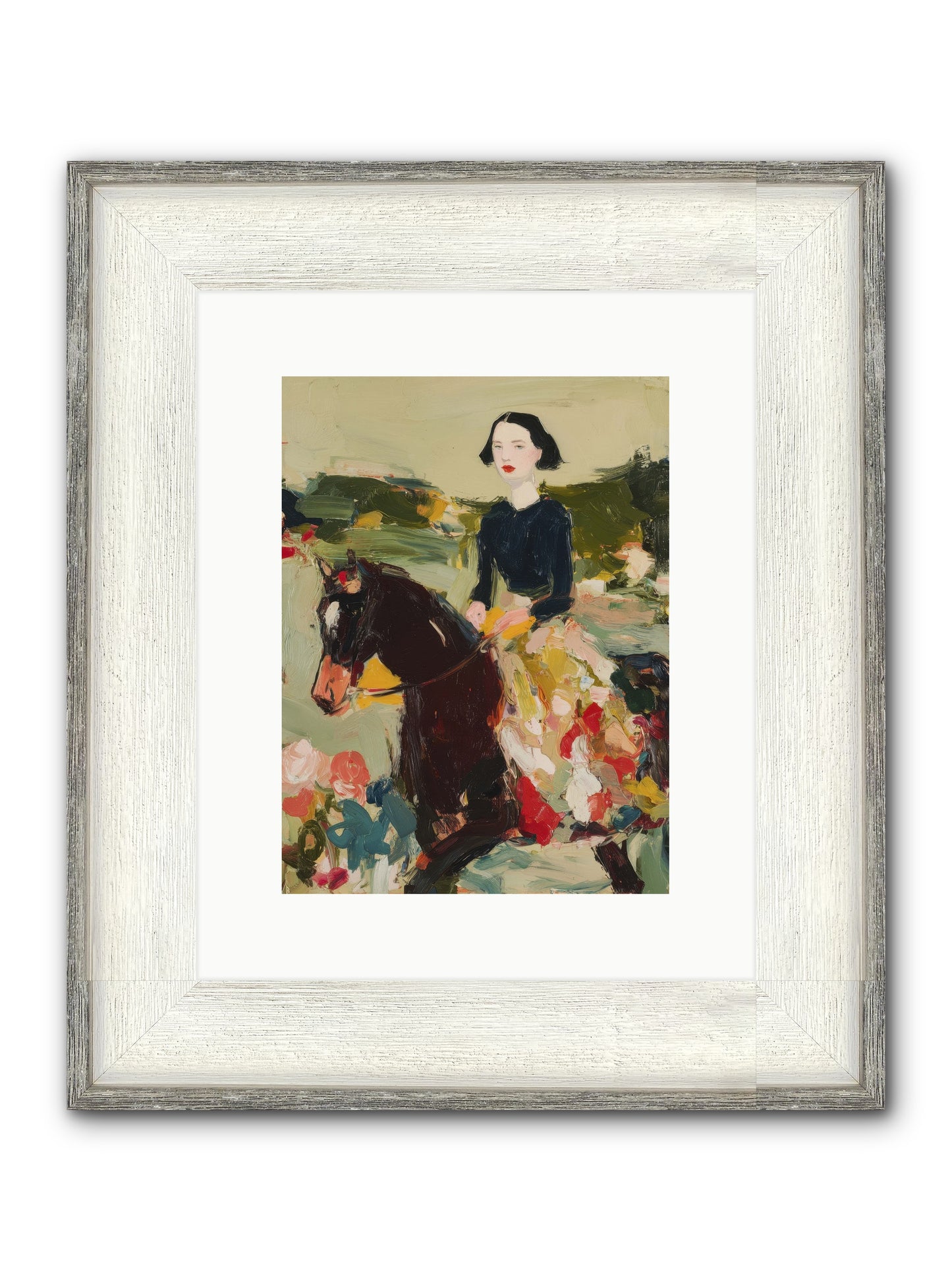 Countryside Contentment Framed Print - Driftwood White 9x12