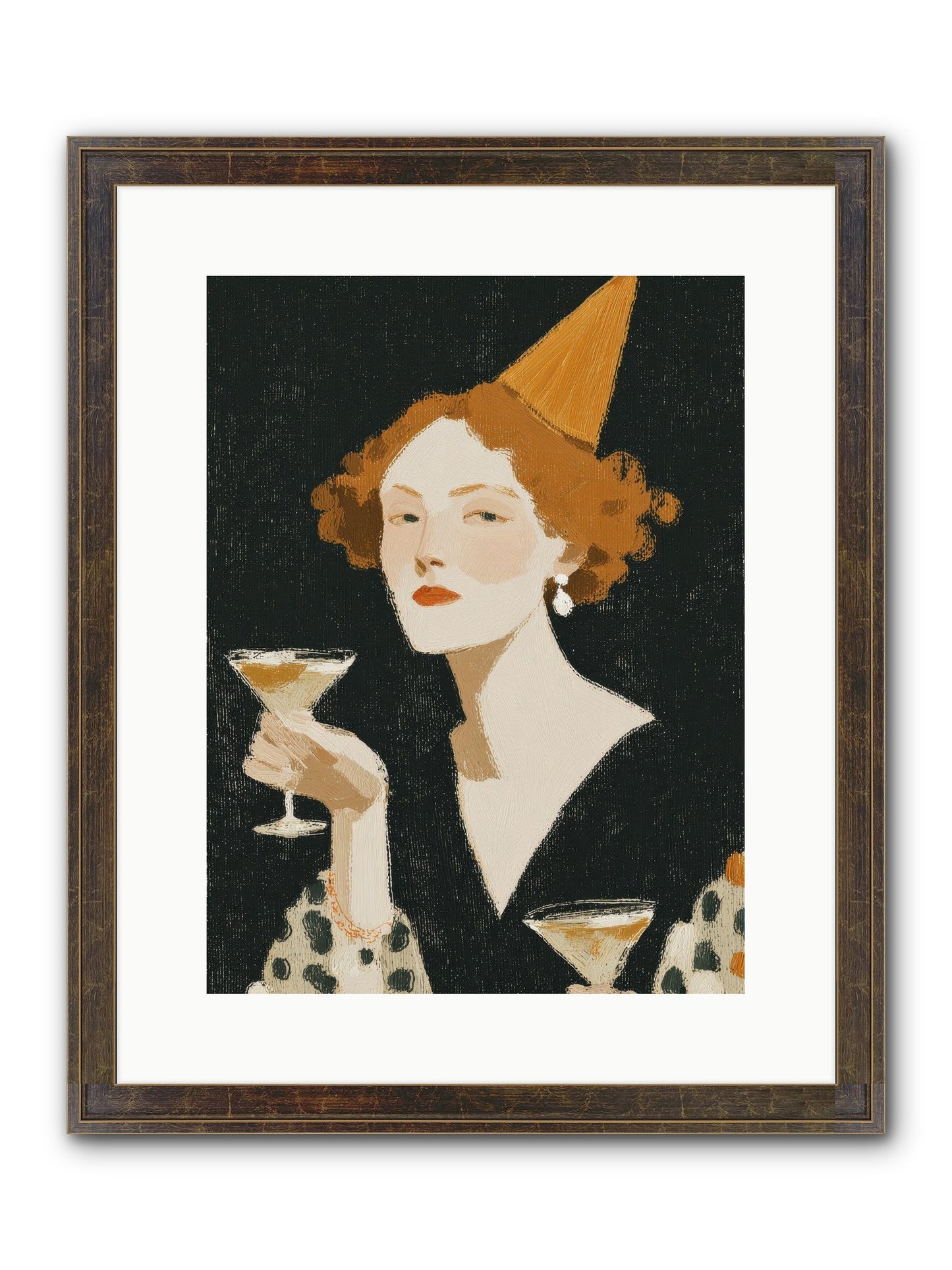 Court Of Confections Framed Print - Slimwoods Black/Gold 12x16