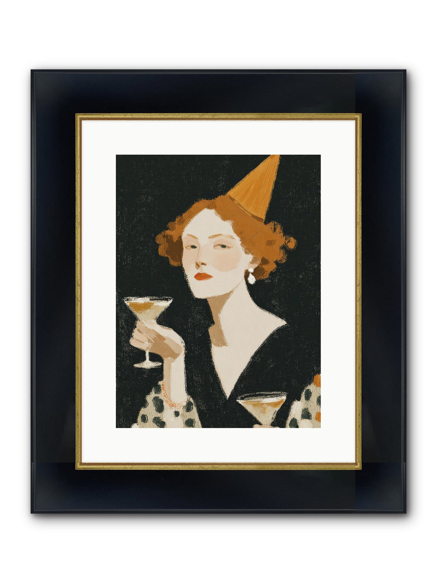 Court Of Confections Framed Print - Wide Black w/Gold 12x16