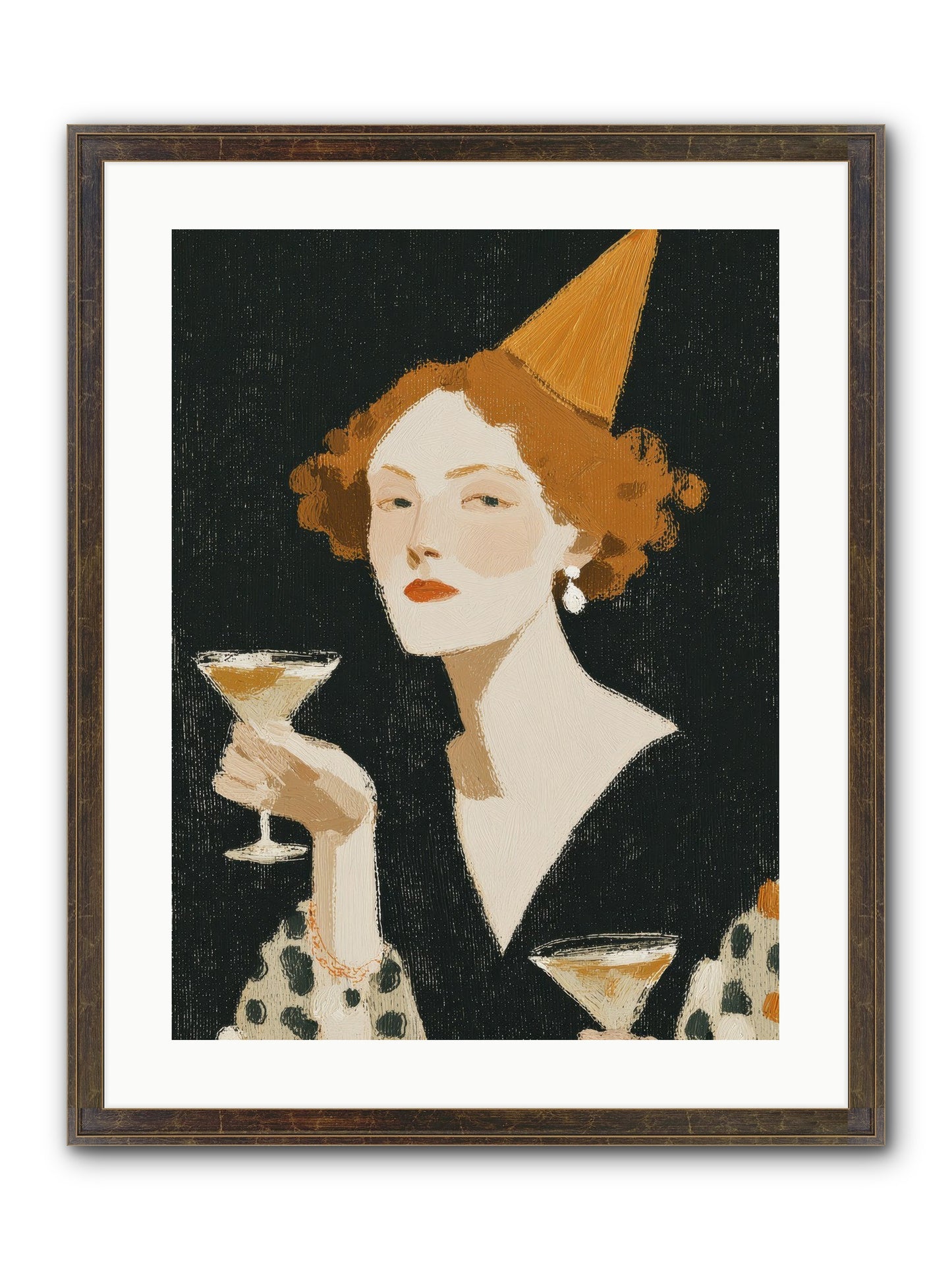 Court Of Confections Framed Print - Slimwoods Black/Gold 18x24