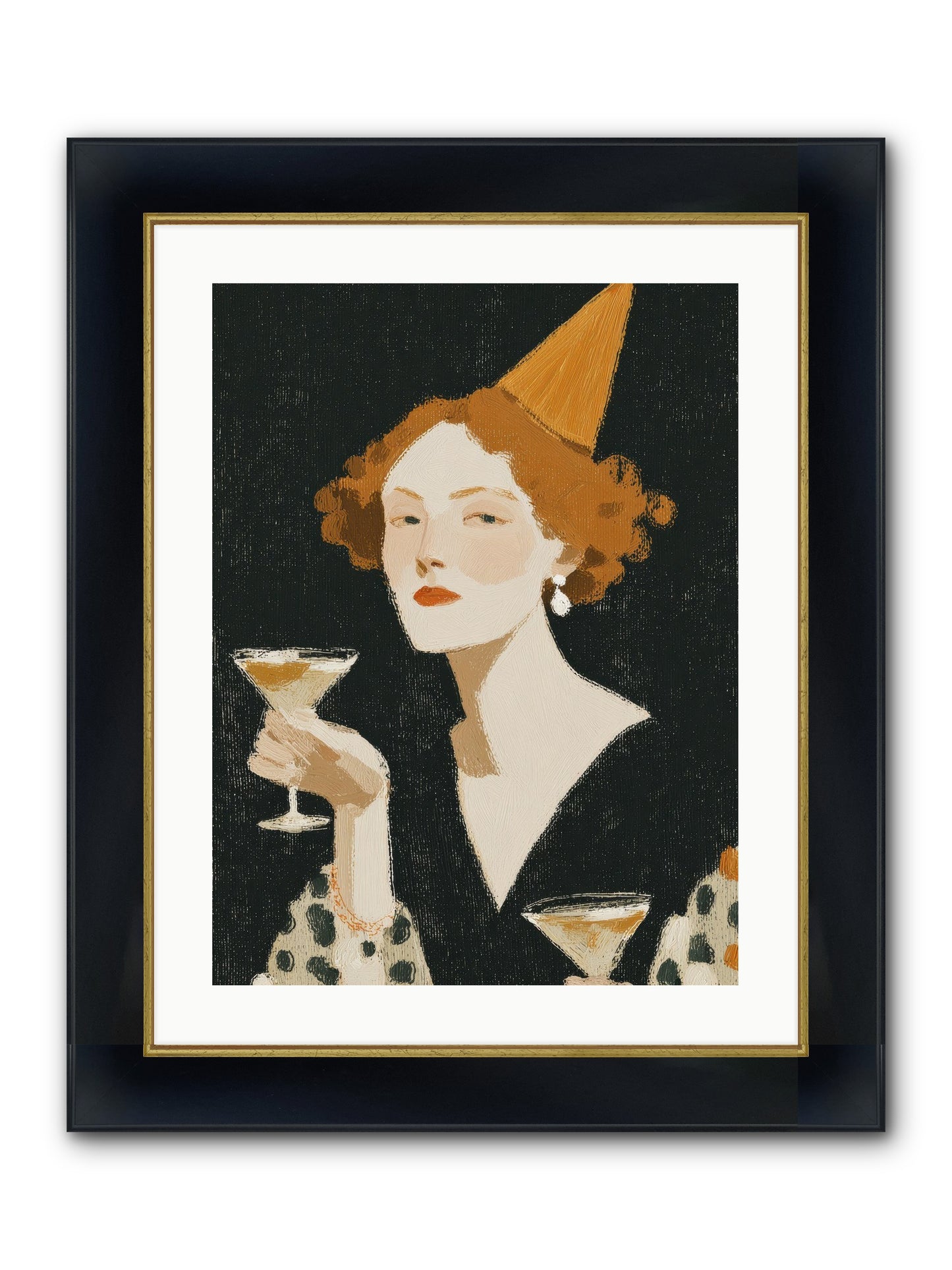 Court Of Confections Framed Print - Wide Black w/Gold 18x24