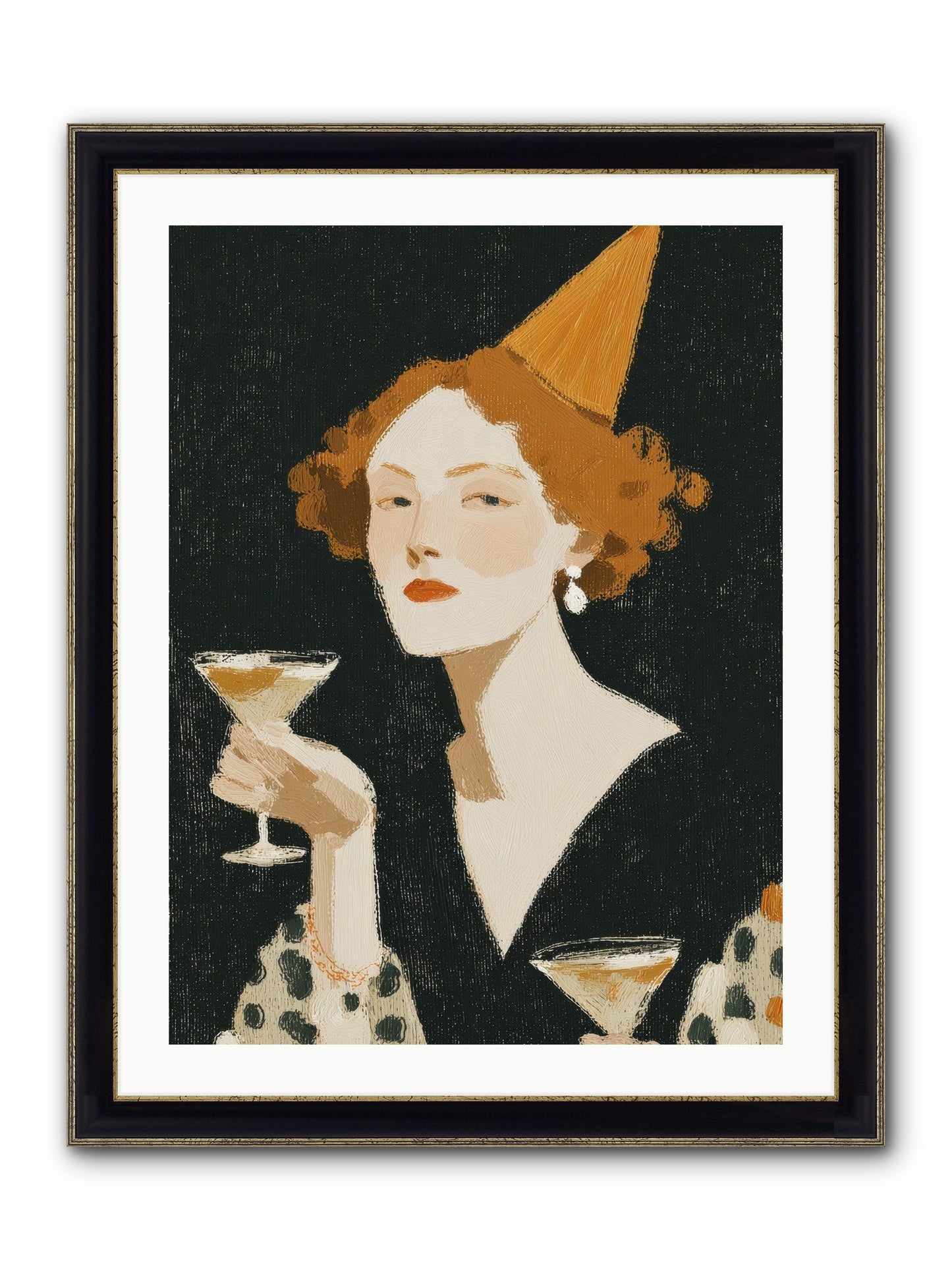 Court Of Confections Framed Print - Black & Gold 24x32
