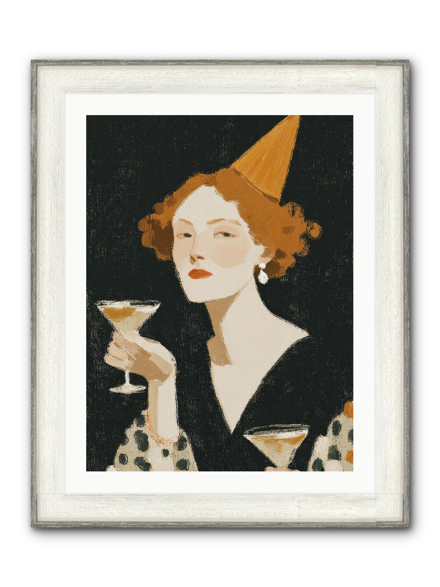 Court Of Confections Framed Print - Driftwood White 24x32