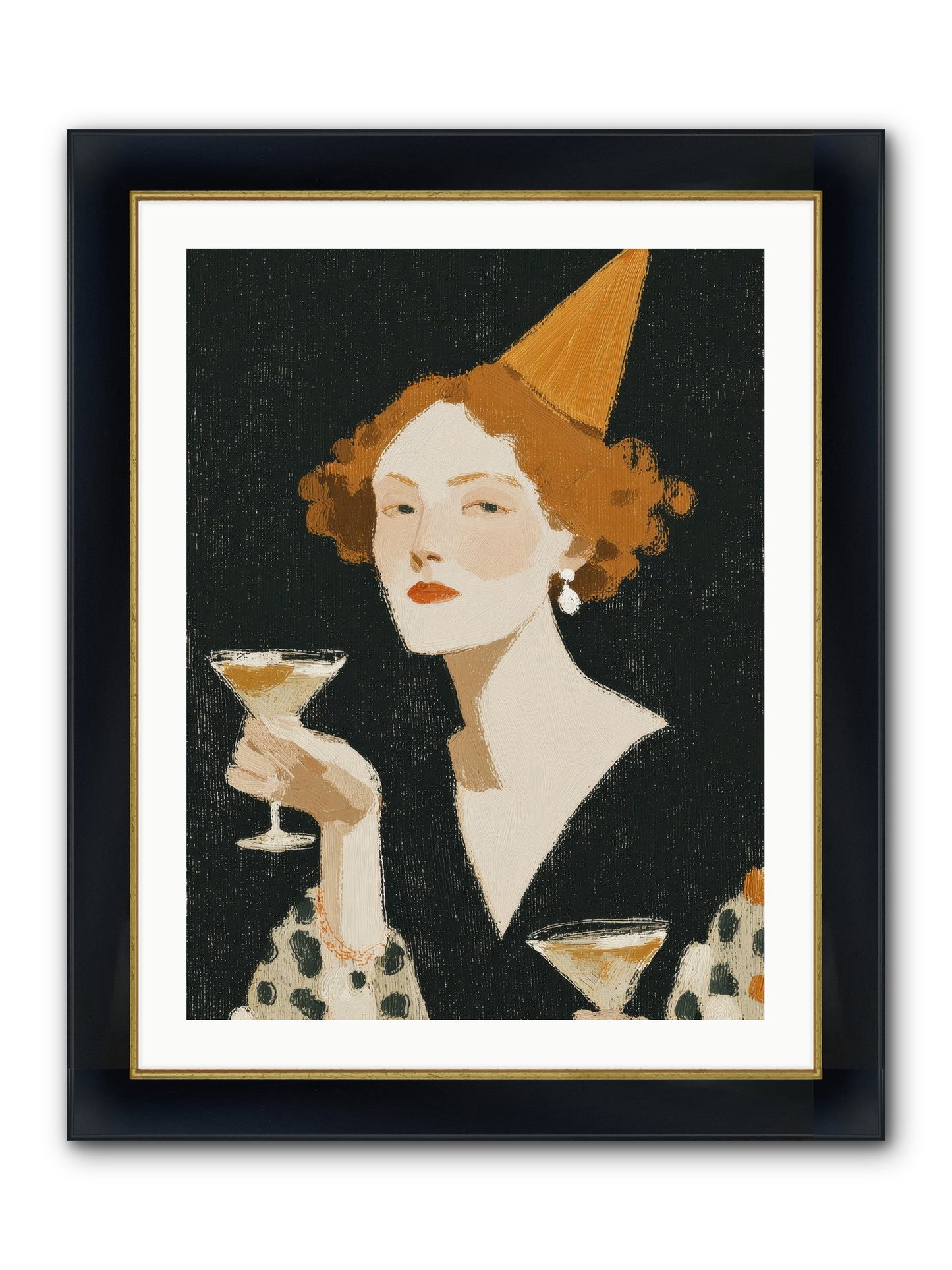 Court Of Confections Framed Print - Wide Black w/Gold 24x32
