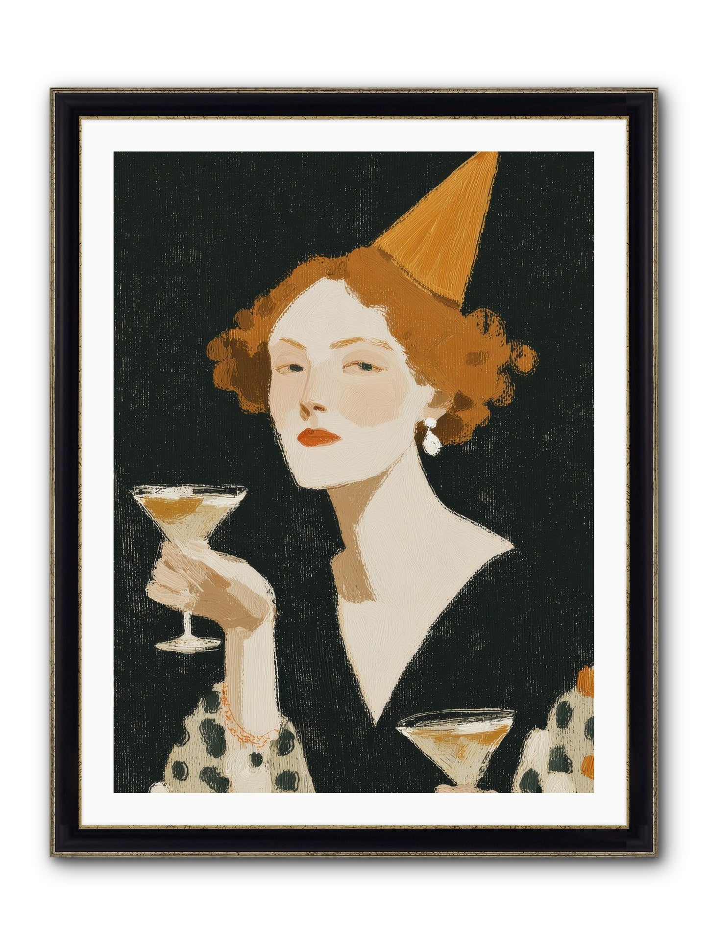 Court Of Confections Framed Print - Black & Gold 30x40
