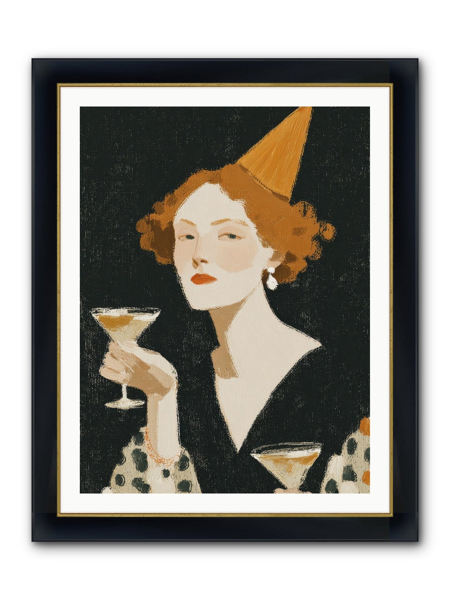 Court Of Confections Framed Print - Wide Black w/Gold 30x40