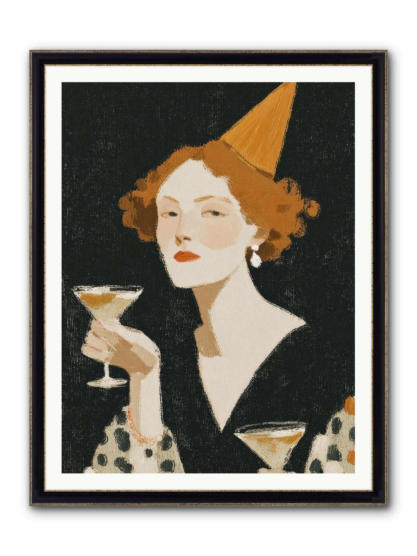 Court Of Confections Framed Print - Black & Gold 36x48