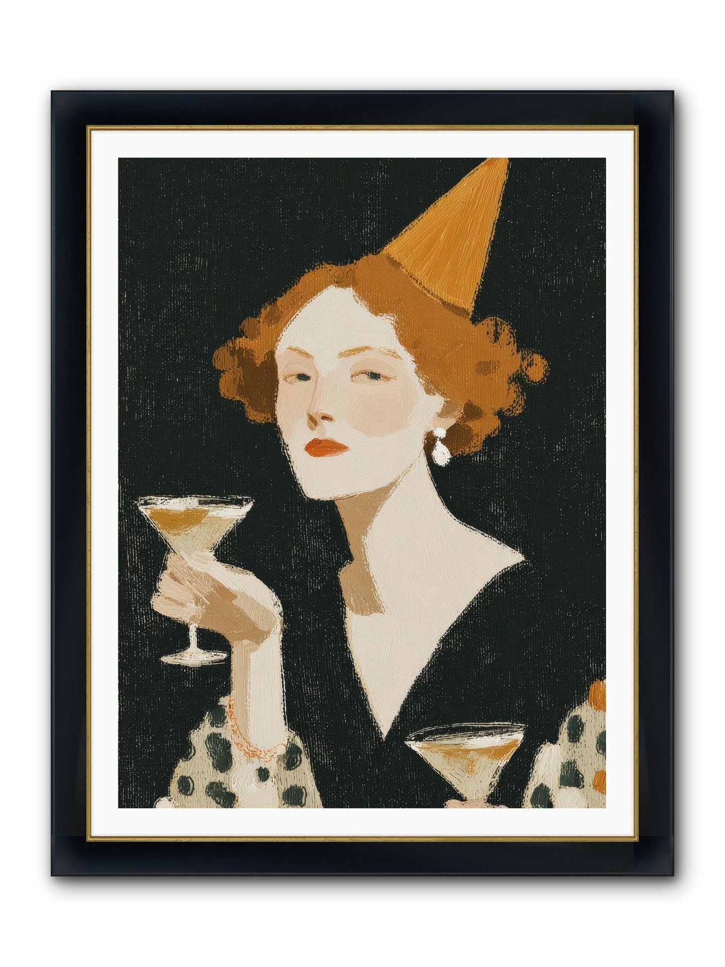 Court Of Confections Framed Print - Wide Black w/Gold 36x48