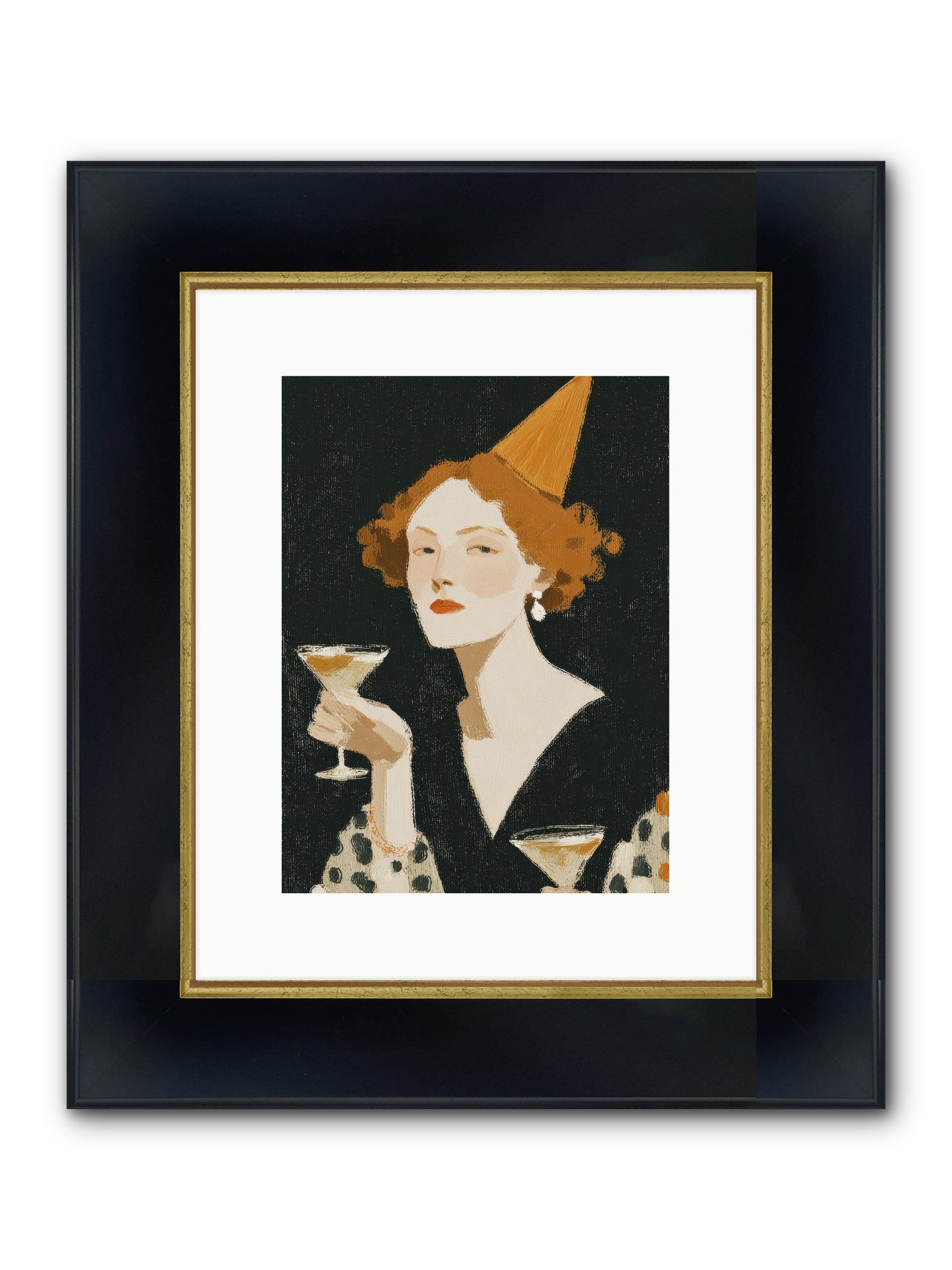 Court Of Confections Framed Print - Wide Black w/Gold 9x12